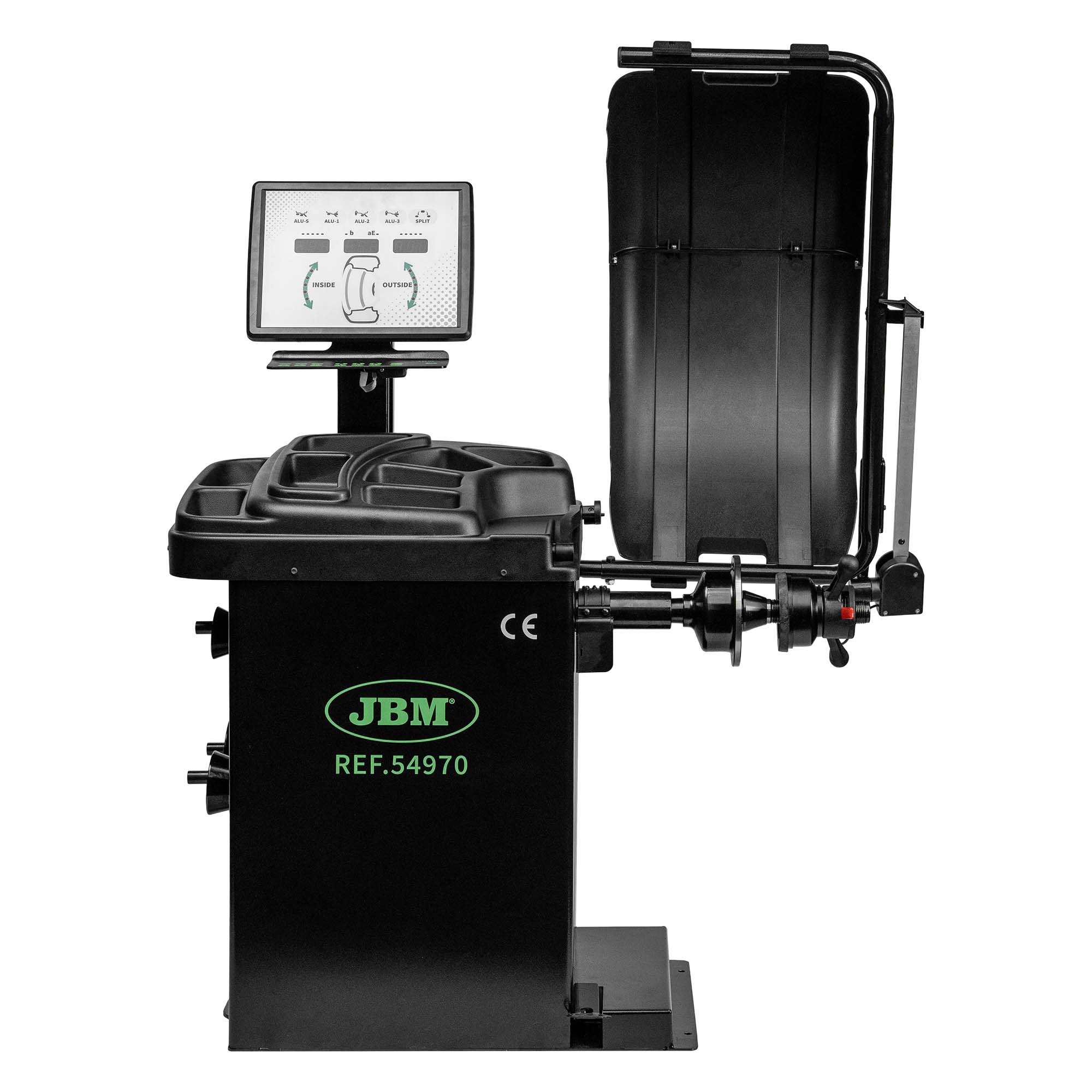 ÉQUILIBREUSE DE ROUES DIGITALE AVEC PÉDALE DE FREIN ET LASER