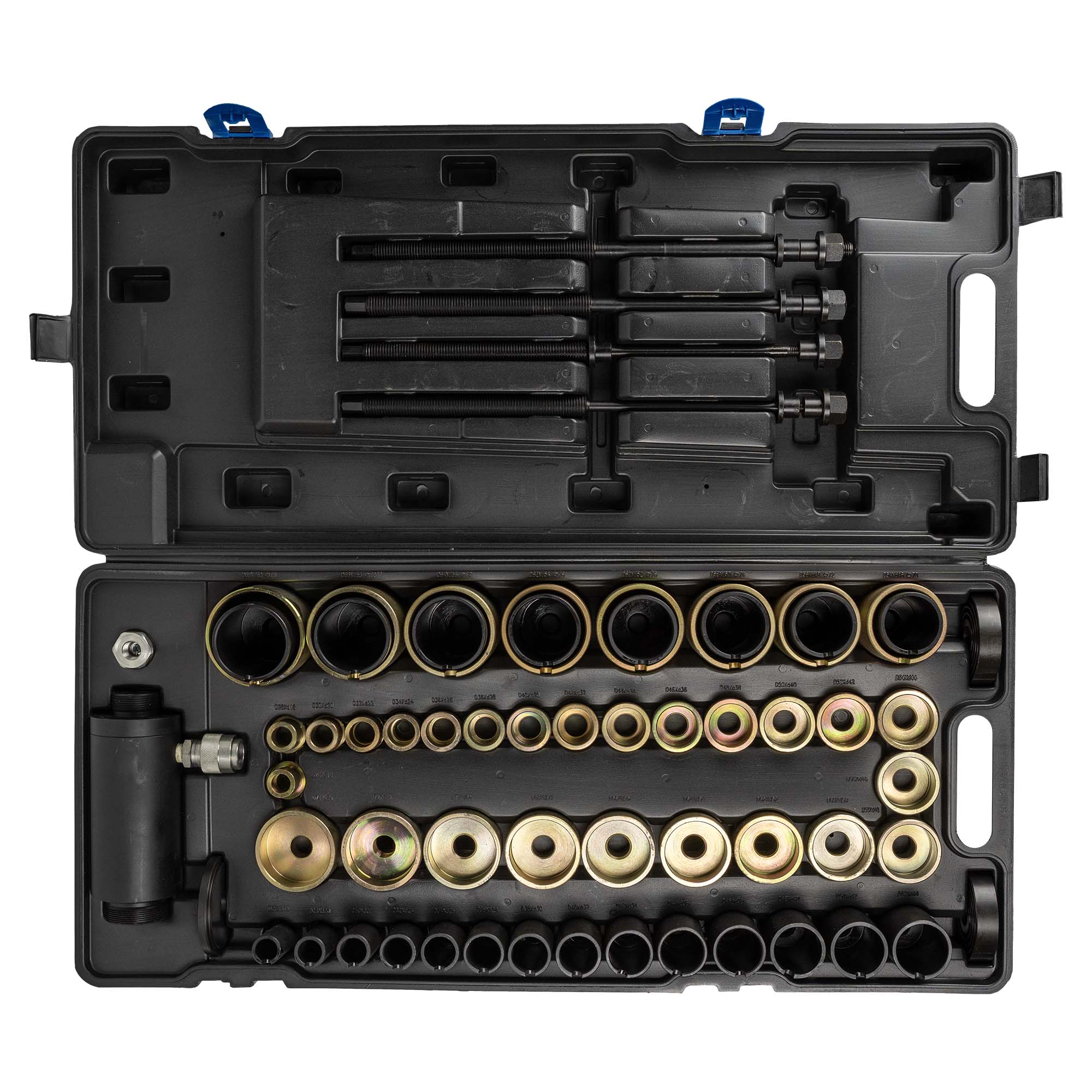 JEU HYDRAULIQUE D'EXTRACTION/INSTALLATION DE SILENTBLOCS ET DE ROULEMENTS (63PCS)