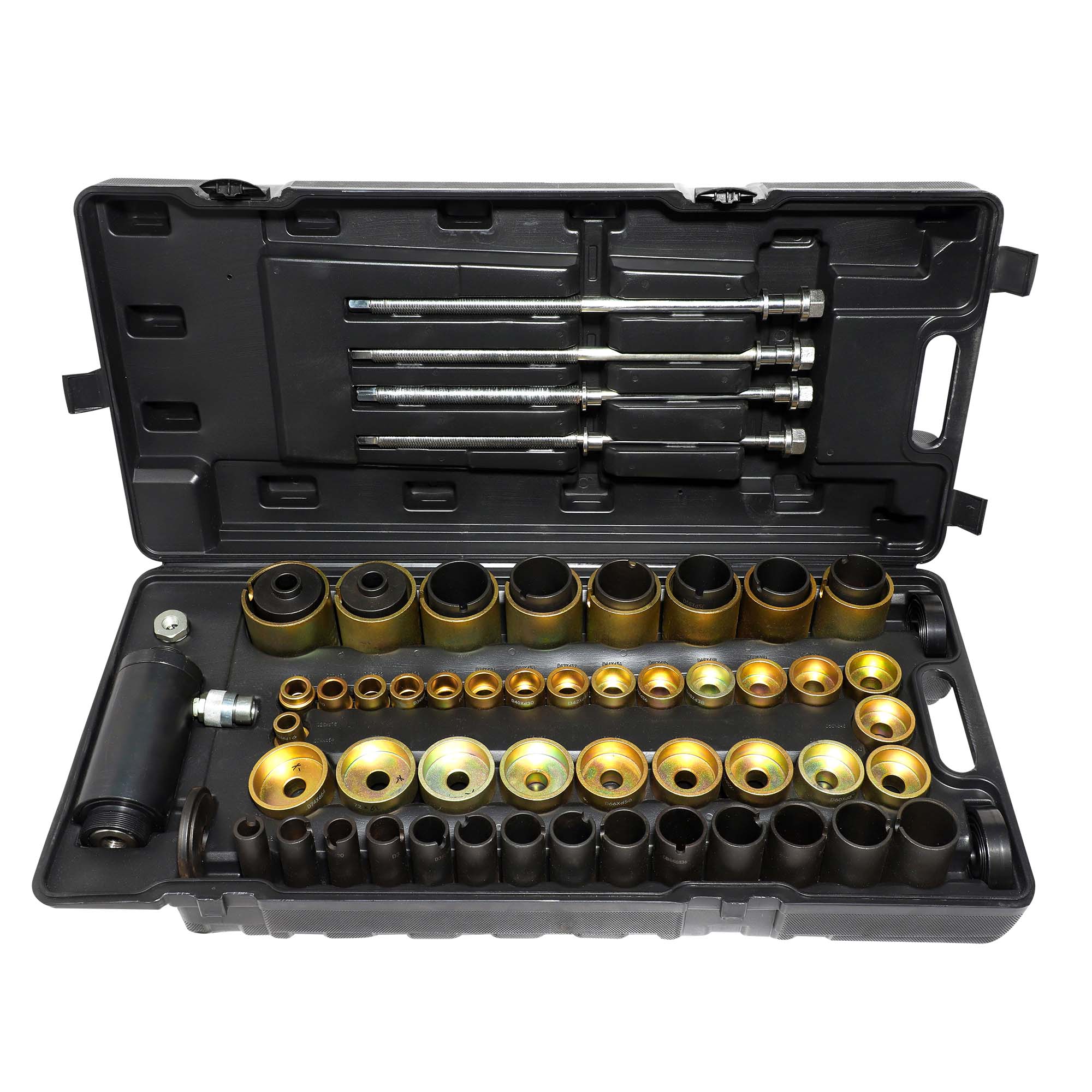 JUEGO DE EXTRACCIÓN/INSTALACIÓN SILENTBLOCKS Y COJINETES HIDRÁULICO (63PCS)