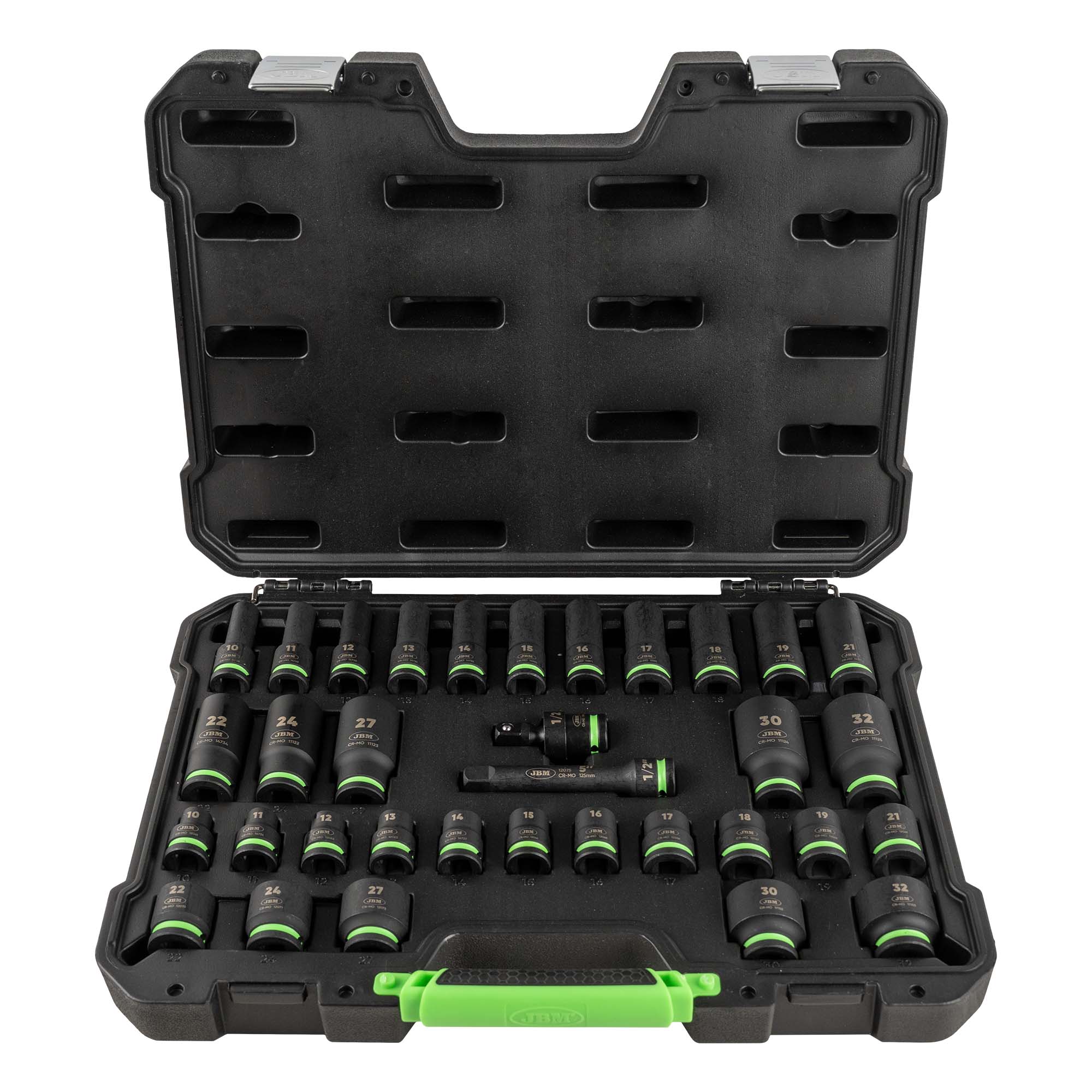 SET DE 34 PIEZAS DE IMPACTO HEXAGONALES DE 1/2"