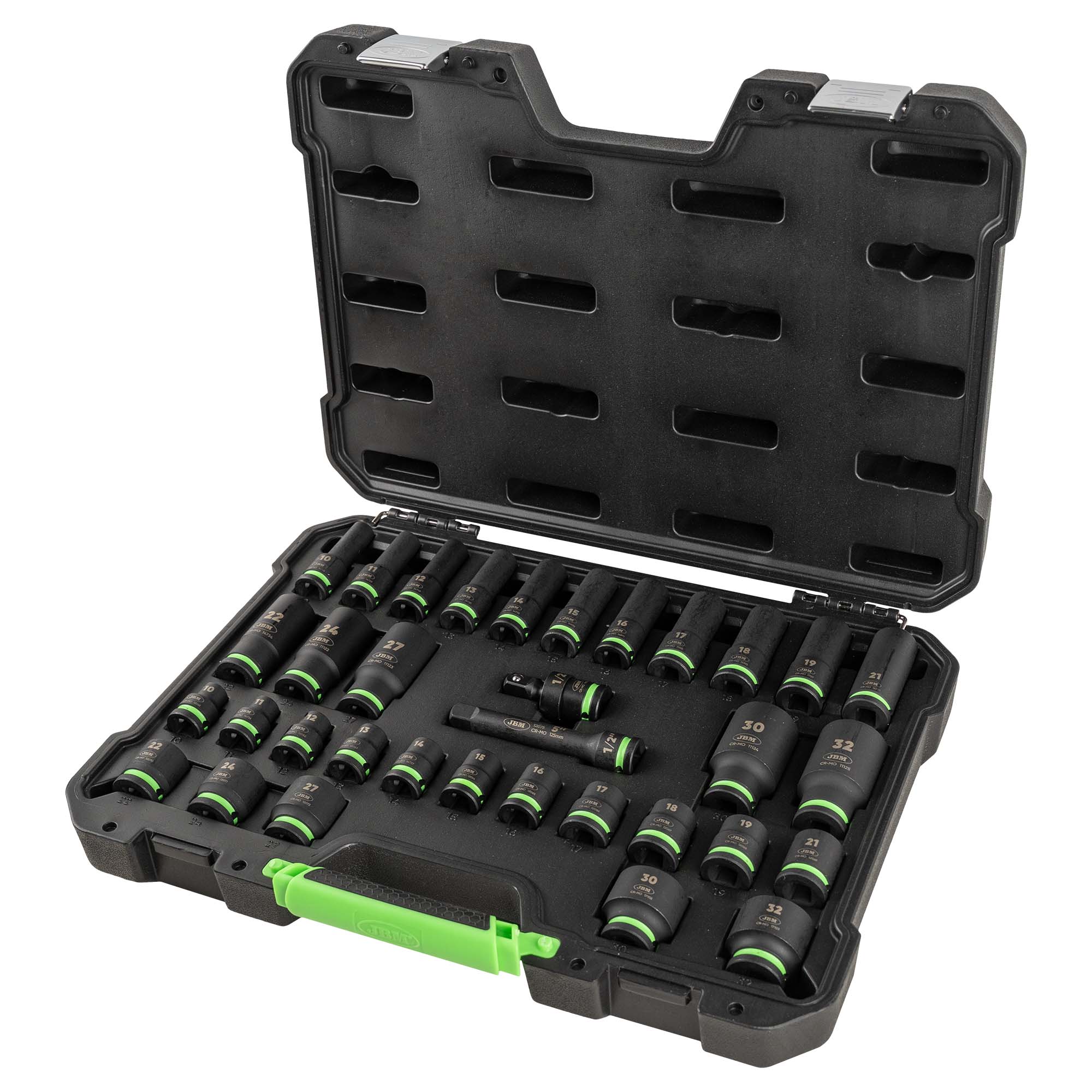 SET DE 34 PIEZAS DE IMPACTO HEXAGONALES DE 1/2"