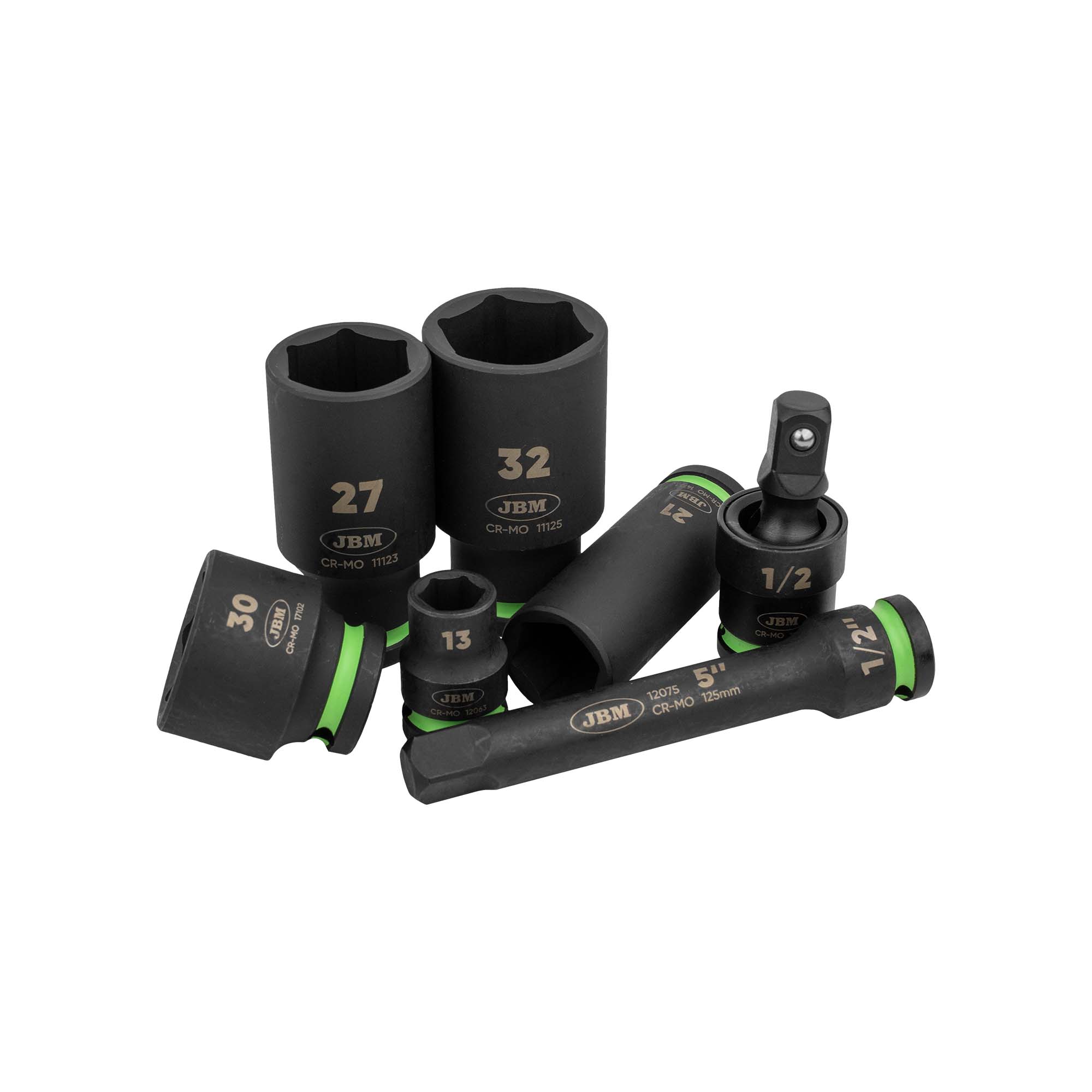 SET DE 34 PIEZAS DE IMPACTO HEXAGONALES DE 1/2"