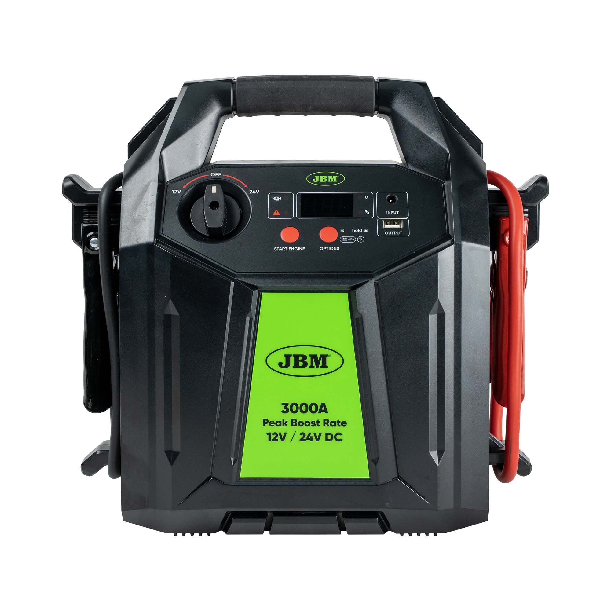 DÉMARREUR DE VÉHICULE MULTIFONCTION AVEC ÉCRAN NUMÉRIQUE ET BATTERIE AU LITHIUM DE 48.000MAH -12/24V