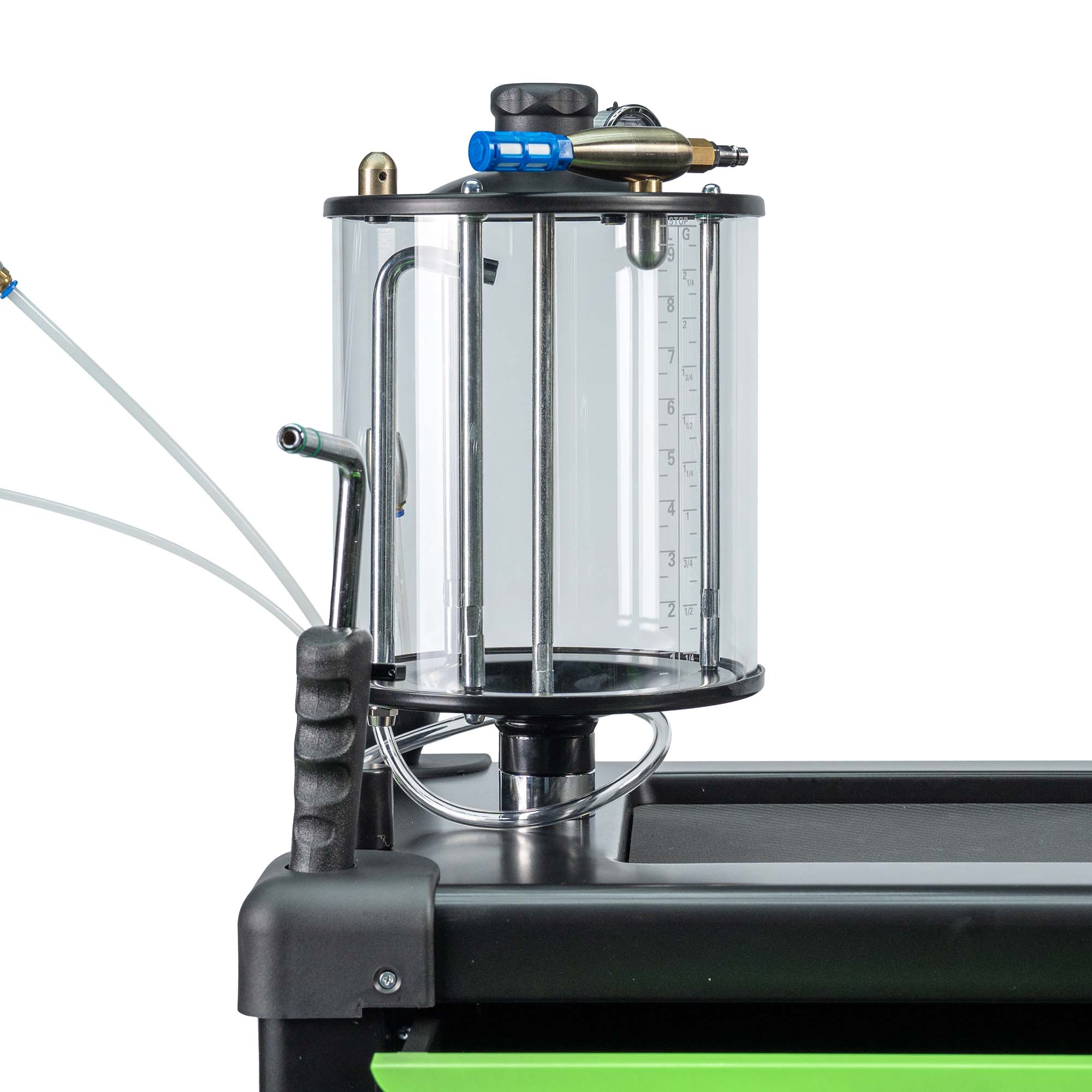 CHARIOT DE RÉCUPÉRATION D’HUILE AVEC SYSTÈME D’ASPIRATION ET COMPARTIMENTS