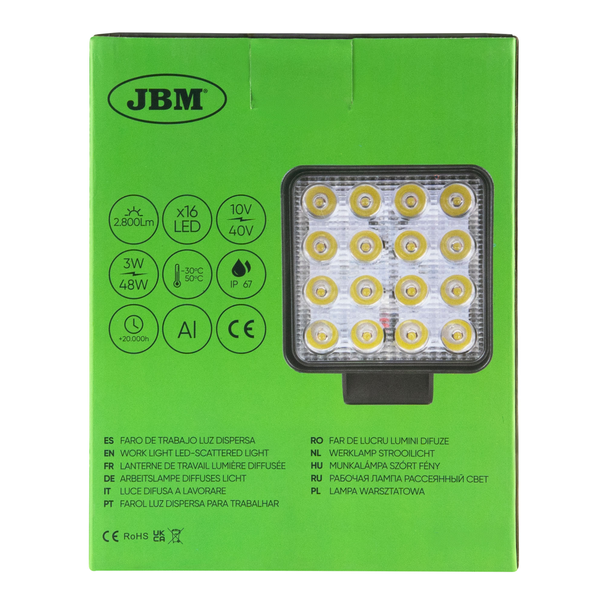 PROJECTEUR LED 2800LM - CARRÉE