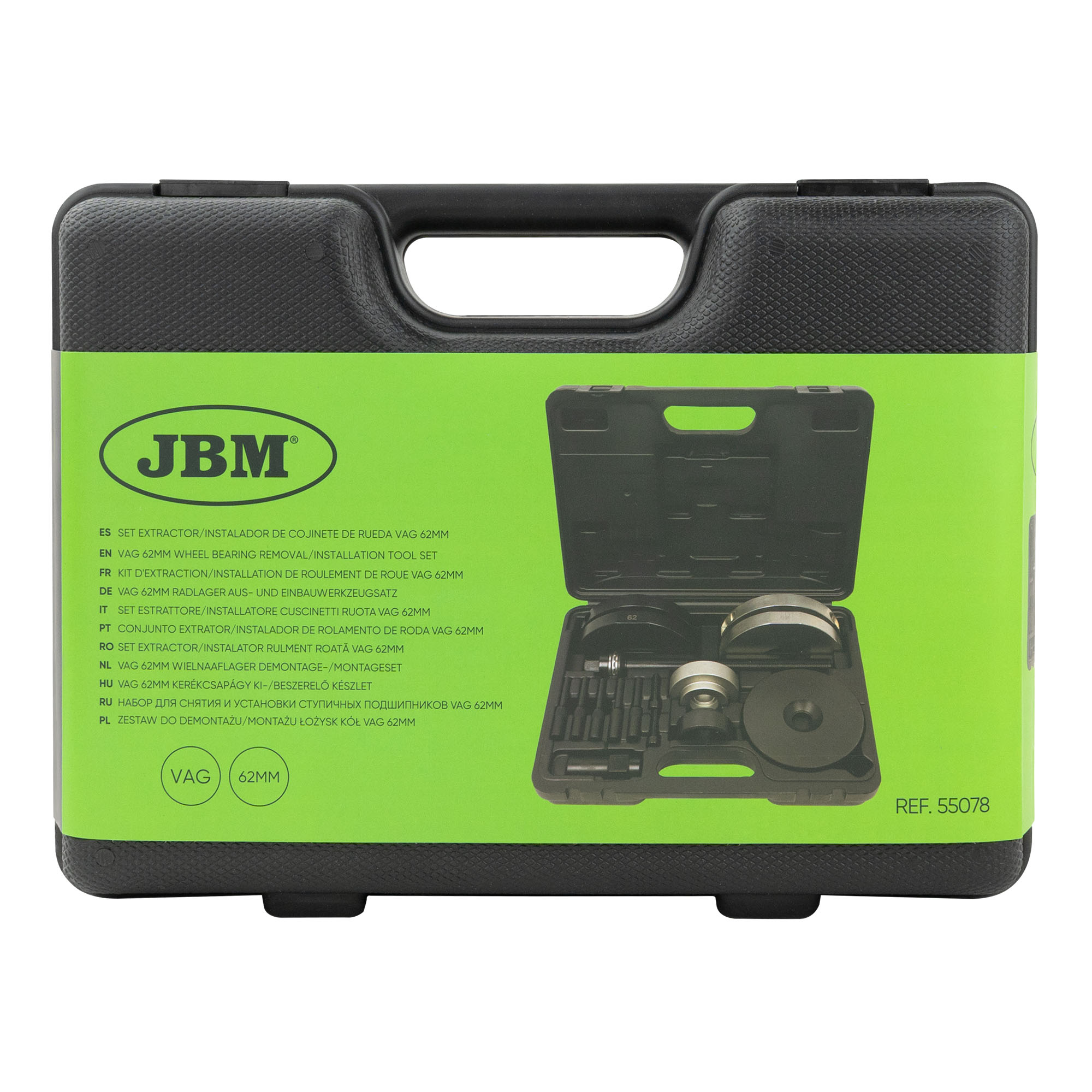 KIT D'EXTRACTION/INSTALLATION DE ROULEMENT DE ROUE VAG 62MM