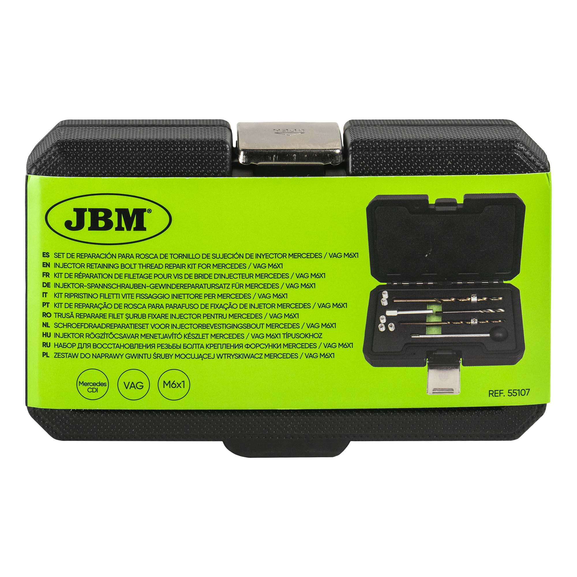 KIT DE RÉPARATION DE FILETAGE POUR VIS DE BRIDE D'INJECTEUR MERCEDES / VAG M6X1