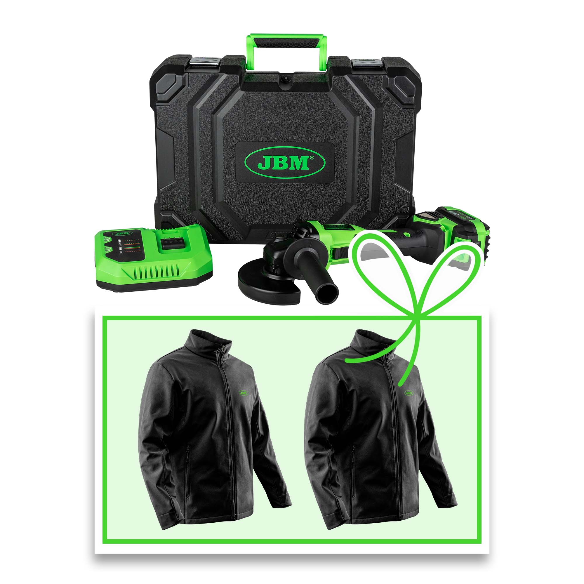 MEULEUSE D'ANGLE BRUSHLESS 125MM AVEC COFFRET + VESTE S