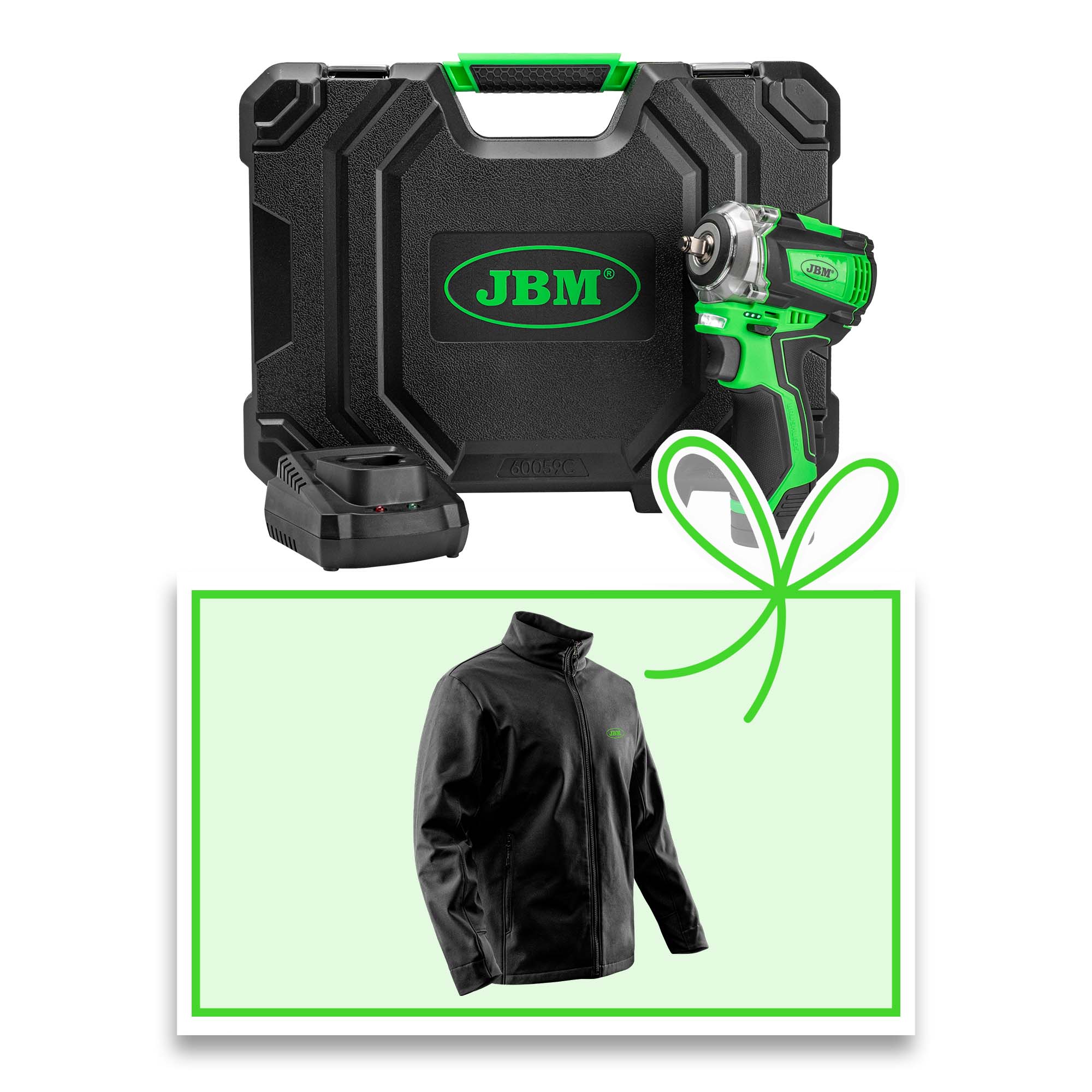 CLÉ À CHOCS BRUSHLESS À BATTERIE 3/8" 250NM AVEC COFFRET + VESTE M