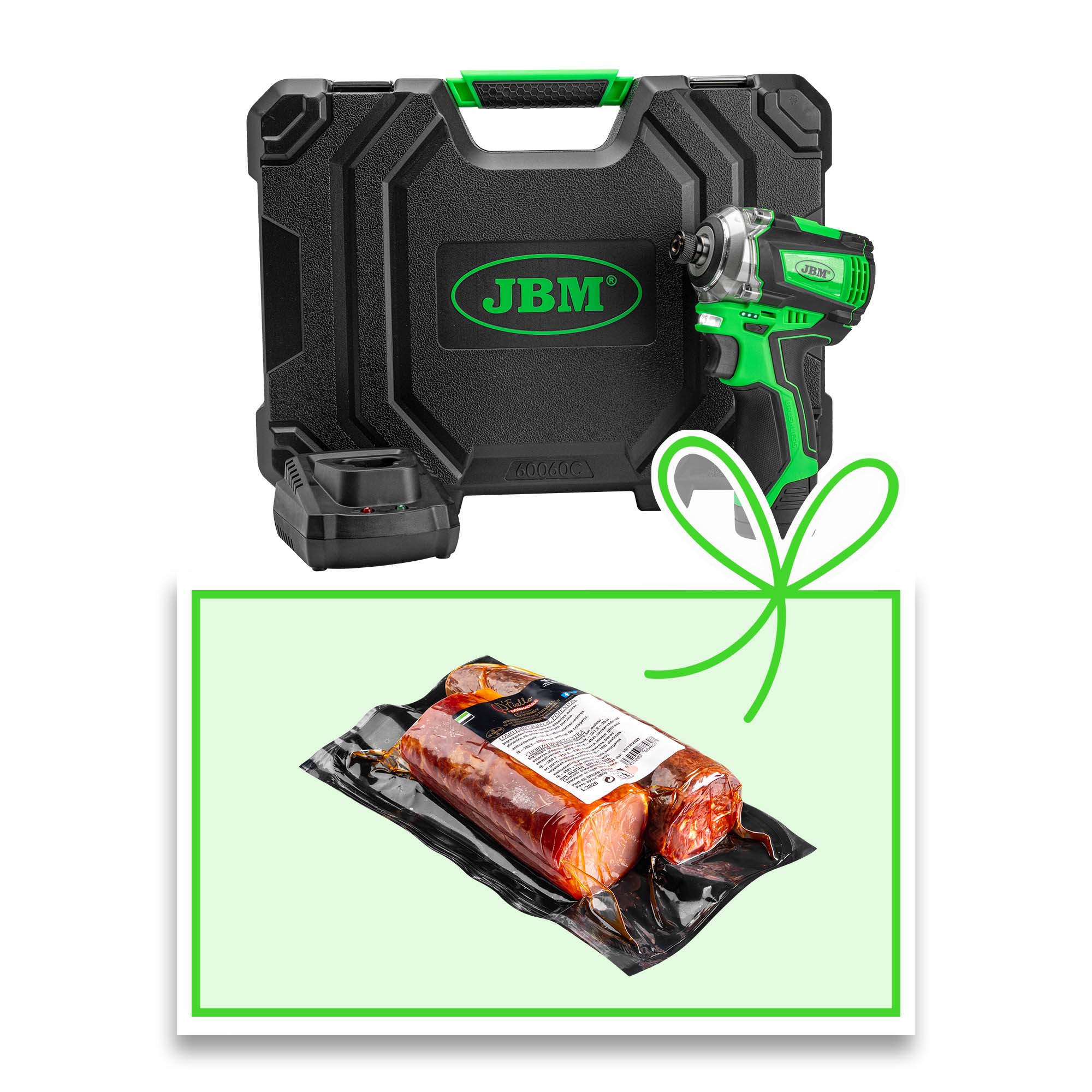VISSEUSE À CHOCS BRUSHLESS À BATTERIE 1/4" 150NM AVEC COFFRET + ASSORTIMENT DE CHARCUTERIE