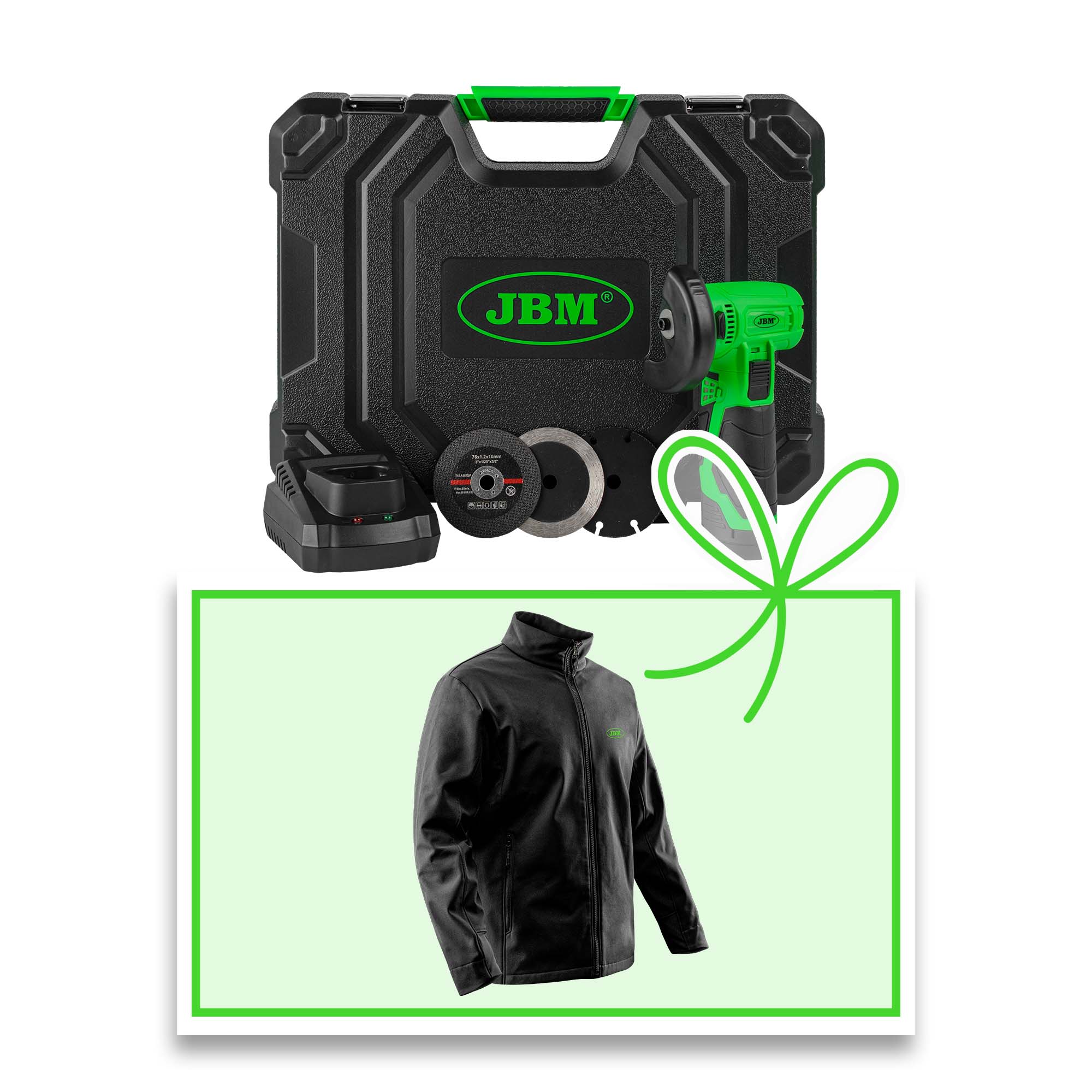 OUTIL DE COUPE SANS FIL 12V AVEC COFFRET + VESTE XS