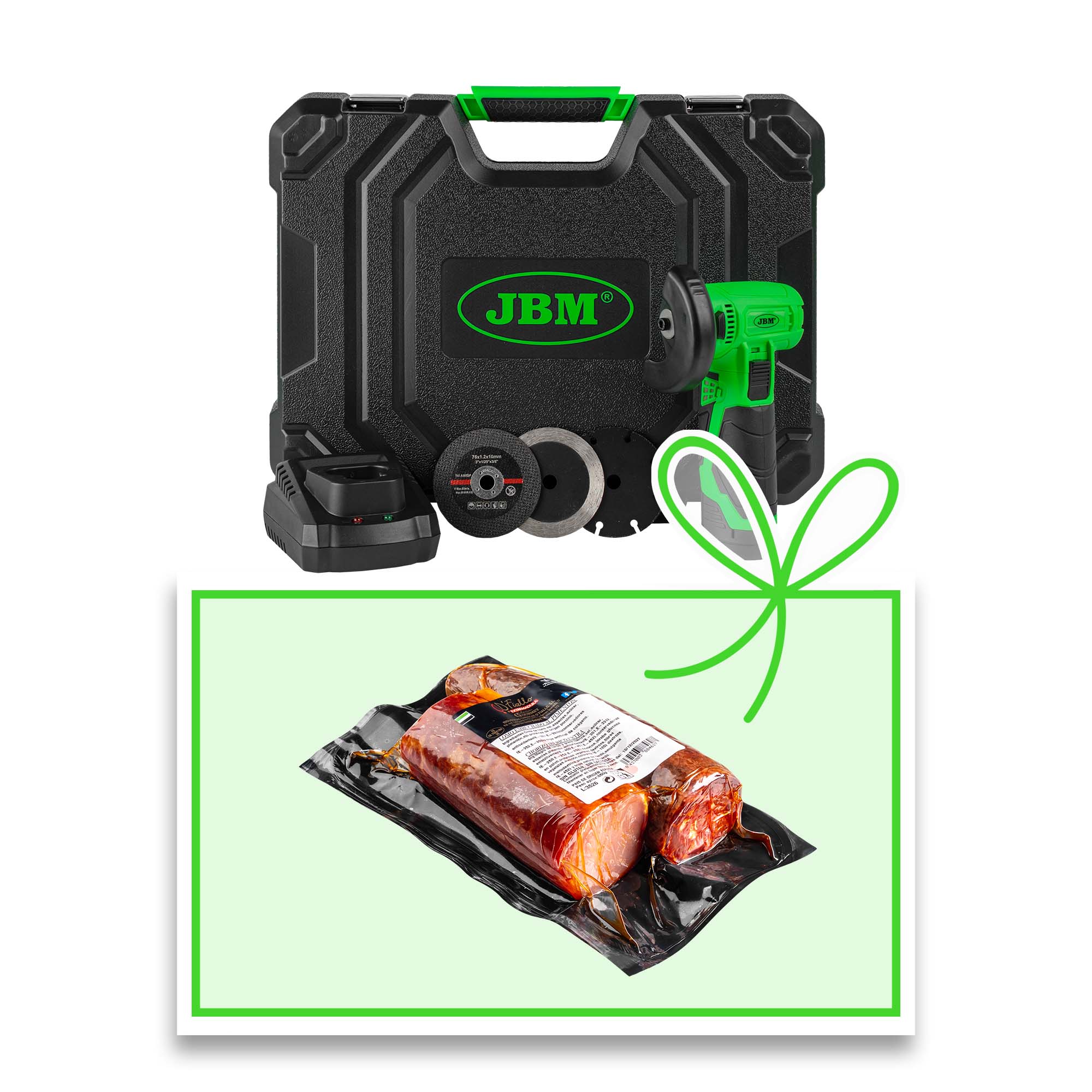 OUTIL DE COUPE SANS FIL 12V AVEC COFFRET + ASSORTIMENT DE CHARCUTERIE