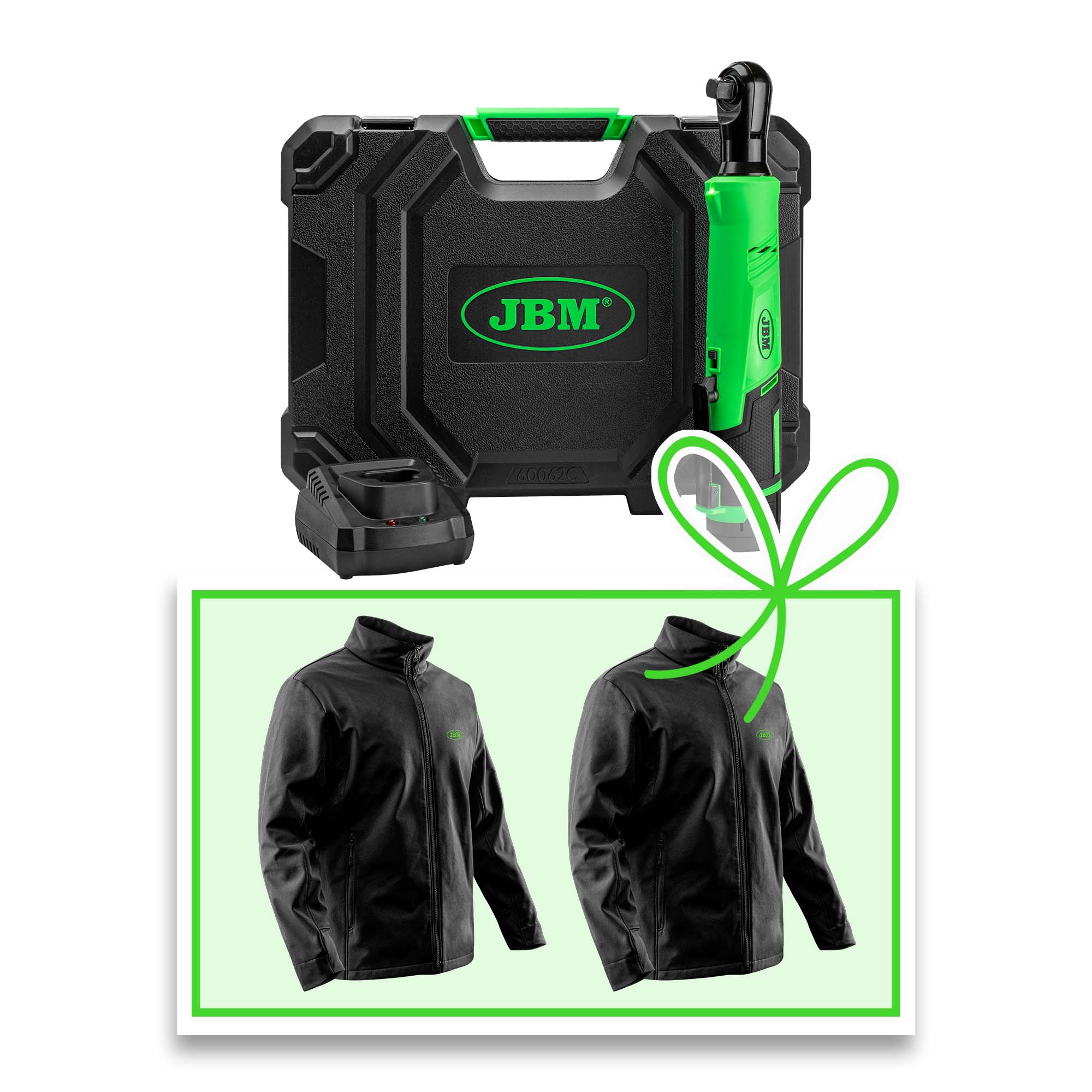 CLIQUET À BATTERIE 1/2" - 12V AVEC COFFRET + VESTE L