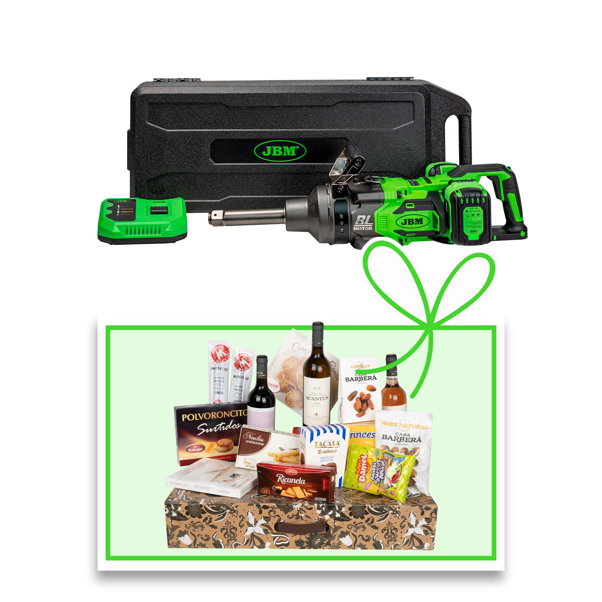 CLÉ À CHOCS BRUSHLESS À BATTERIE 1" 4000NM AVEC COFFRET + PANIER