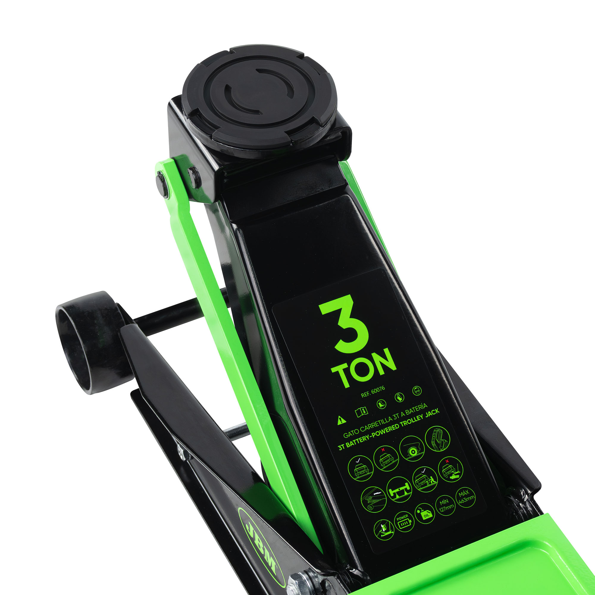 CRIC HYDRAULIQUE DE CHARIOT 3T SUR BATTERIE