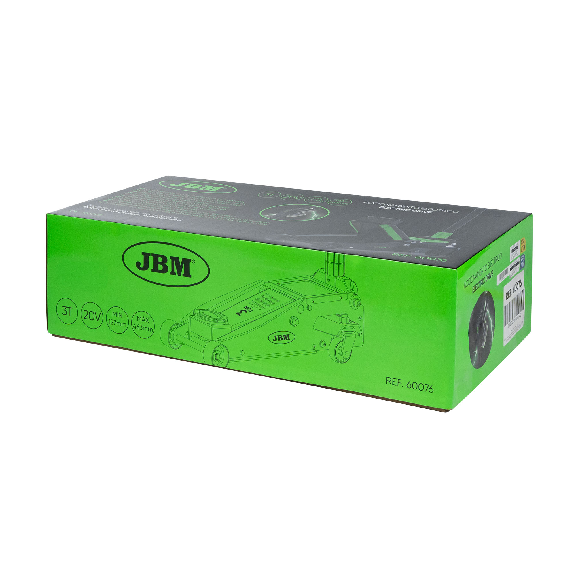 CRIC HYDRAULIQUE DE CHARIOT 3T SUR BATTERIE