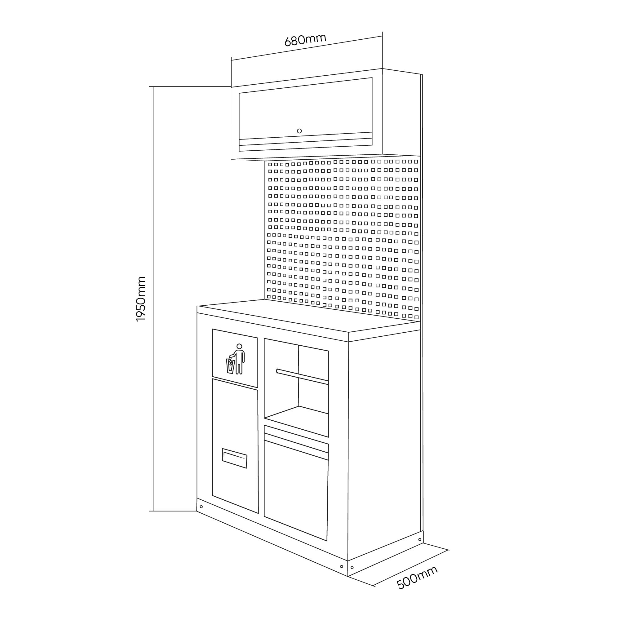 ENSEMBLE DE MEUBLES MODULAIRES (7 PIÈCES) - OR