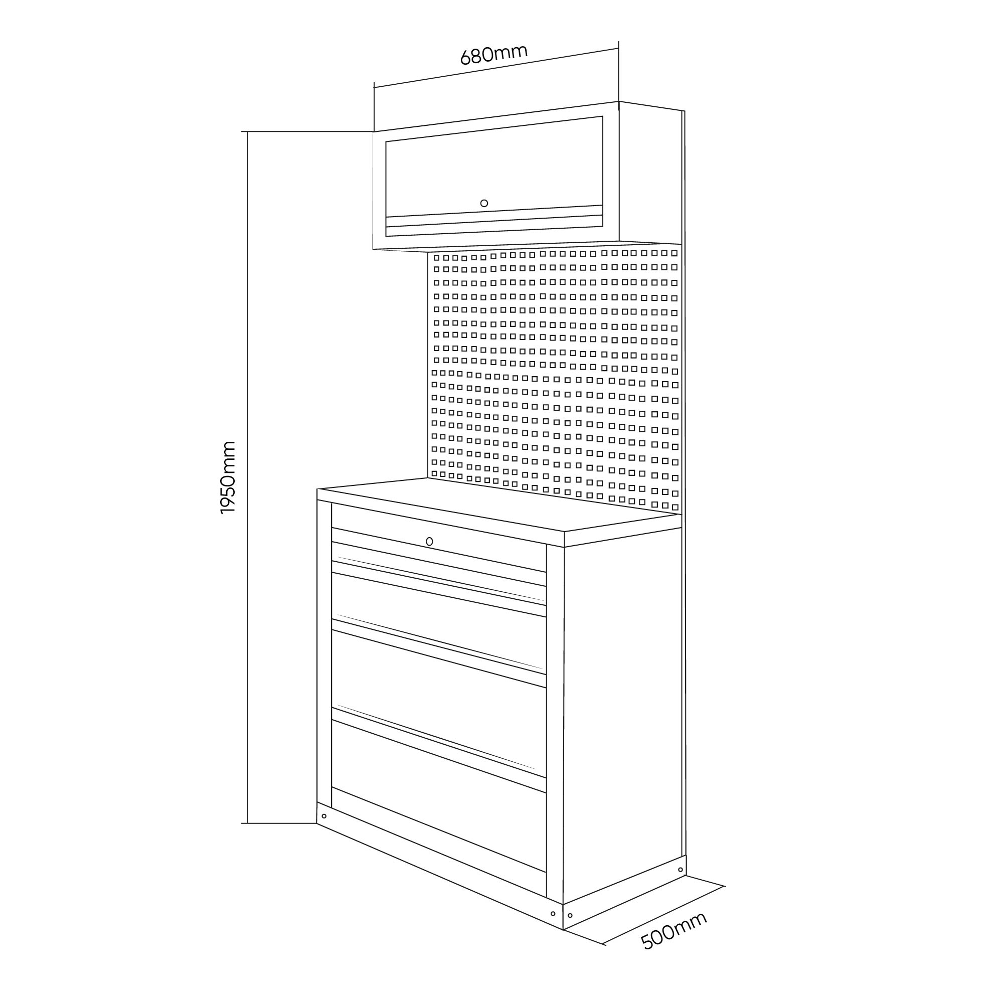 ENSEMBLE DE MEUBLES MODULAIRES (7 PIÈCES) - OR