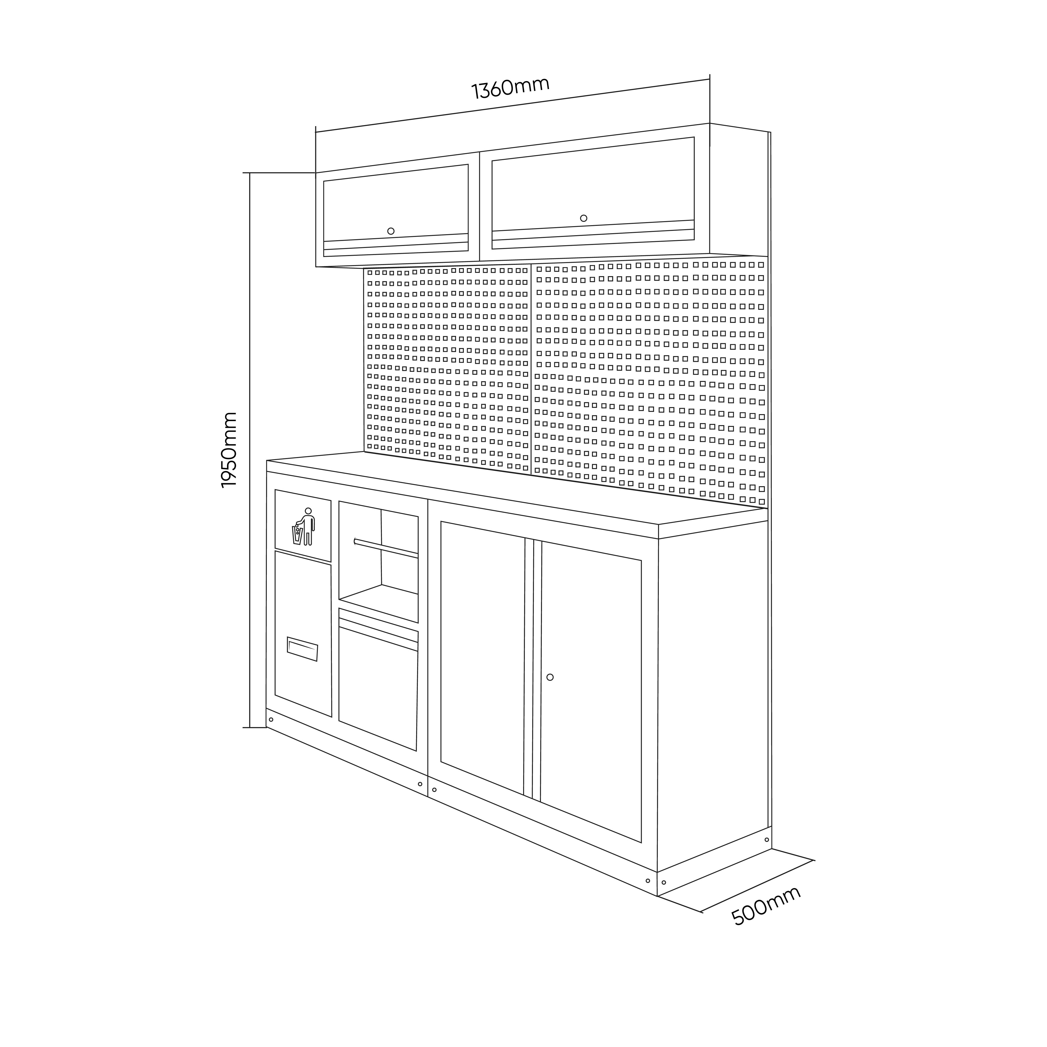 ENSEMBLE DE MEUBLES MODULAIRES (12 PIÈCES) - JAUNE