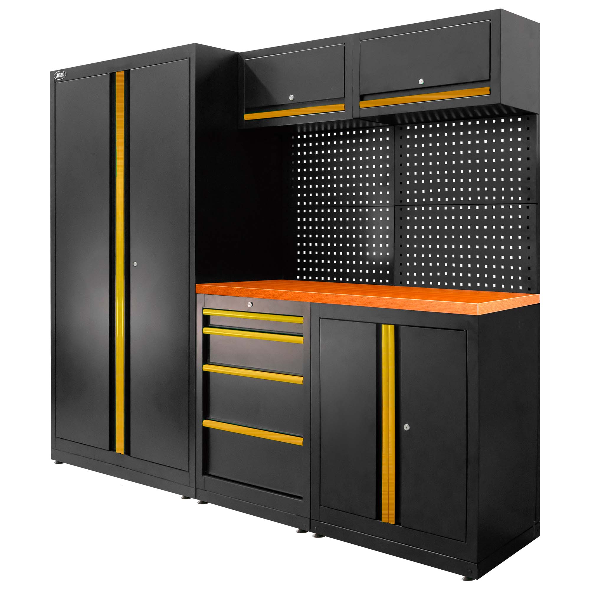 ENSEMBLE DE MEUBLES MODULAIRES (13PCS) - ENSEMBLE AVEC ARMOIRE À DEUX PORTES (RÉF.18105) - DORÉ