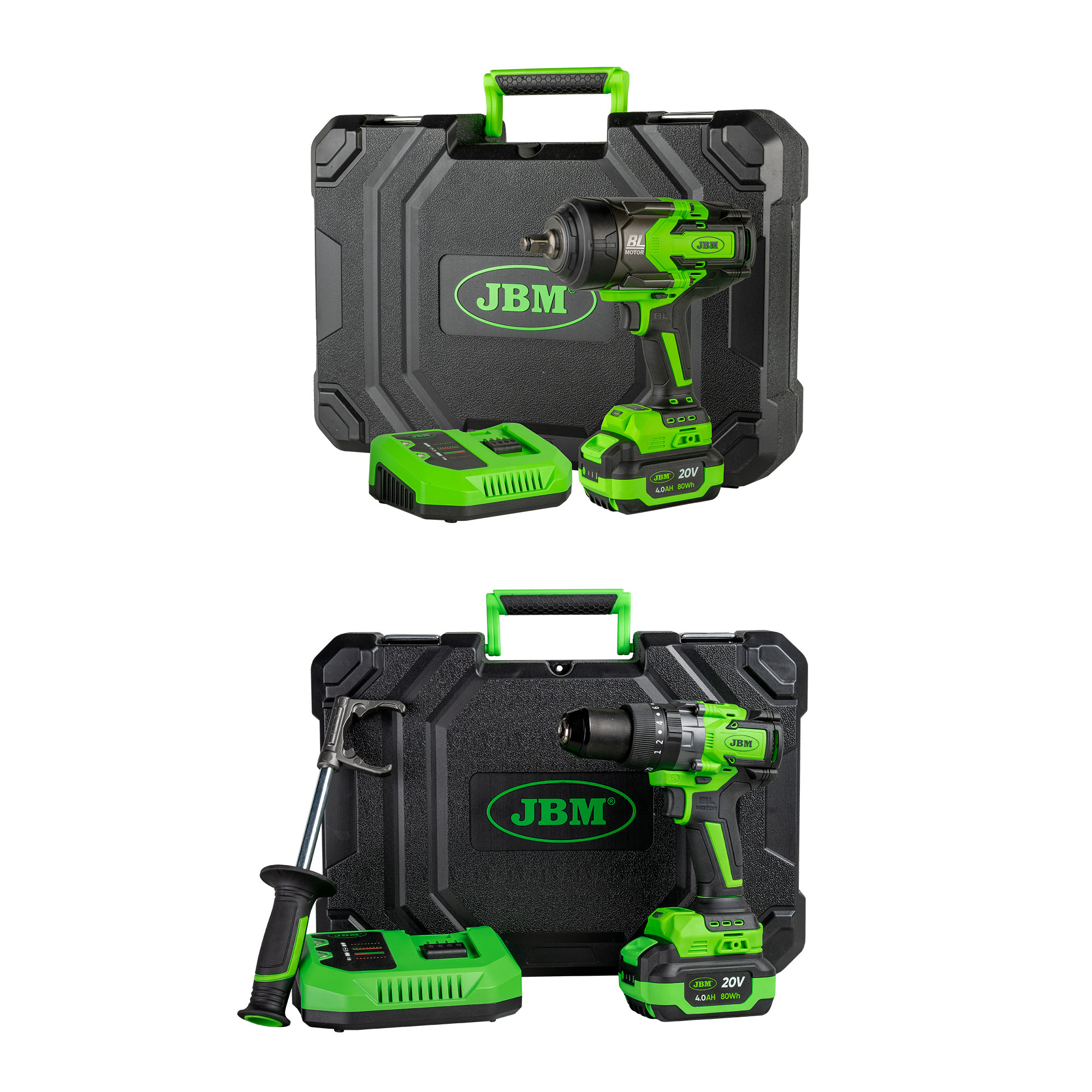 60047C PERCEUSE À PERCUSSION SANS FIL + 60044C CLÉ À CHOC SANS FIL 1/2" 1300NM