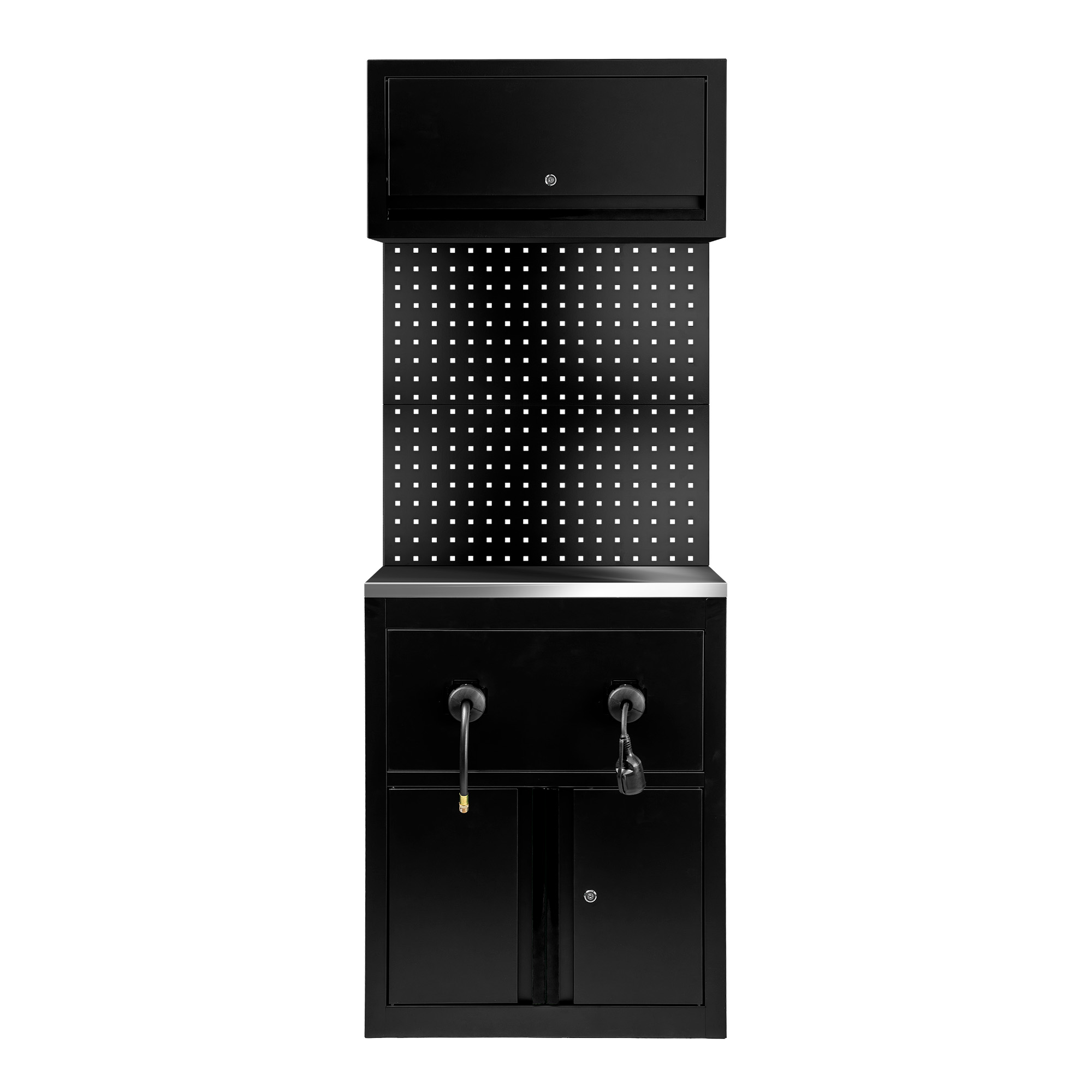 ENSEMBLE DE MEUBLES MODULAIRES (9 PCS) - EXTENSION D’ARMOIRE POUR ENROULEURS (RÉF. 18403) - NOIR