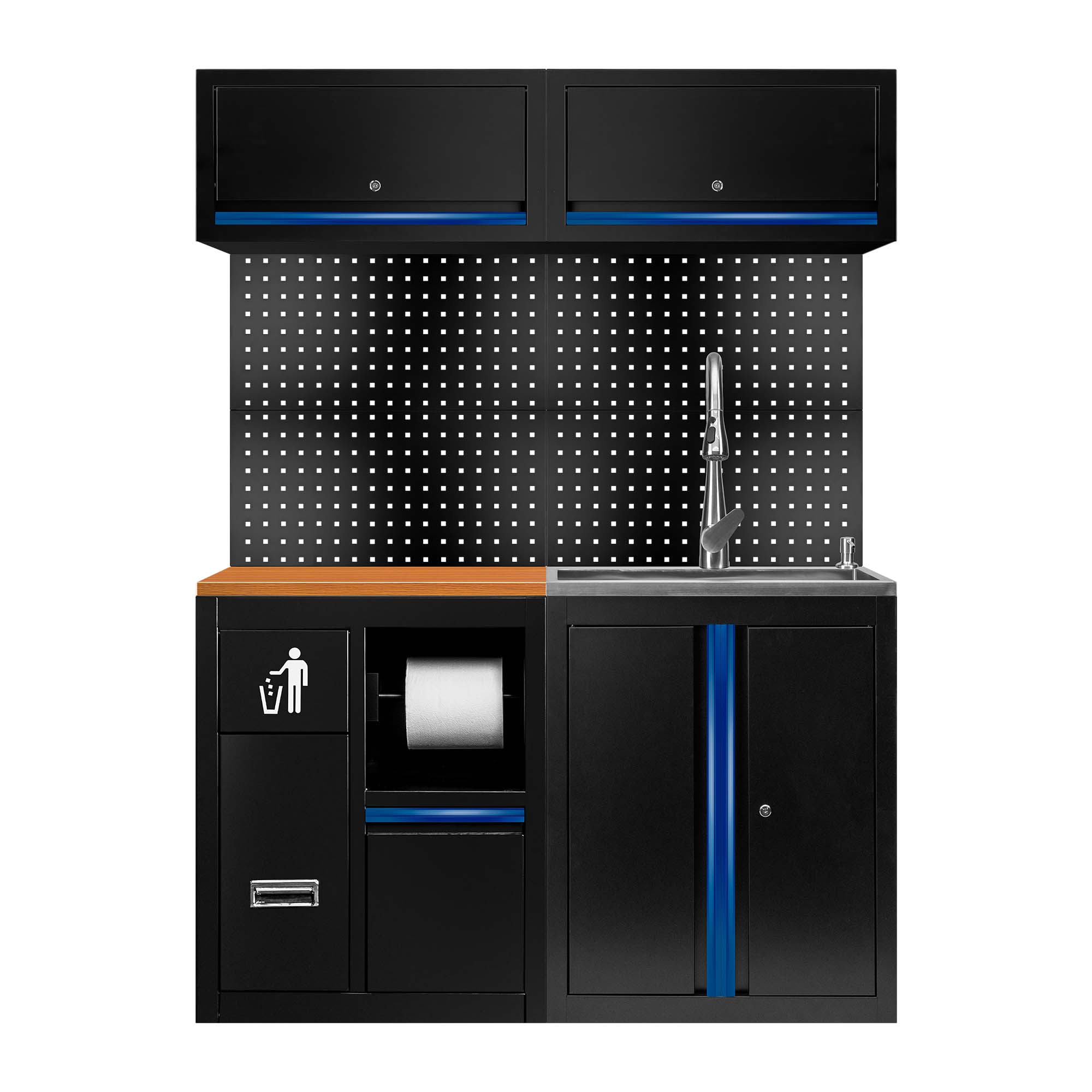 ENSEMBLE DE MEUBLES MODULAIRES (13 PCS) - EXTENSION AVEC REF.16493 ET REF.18103 - BLEU