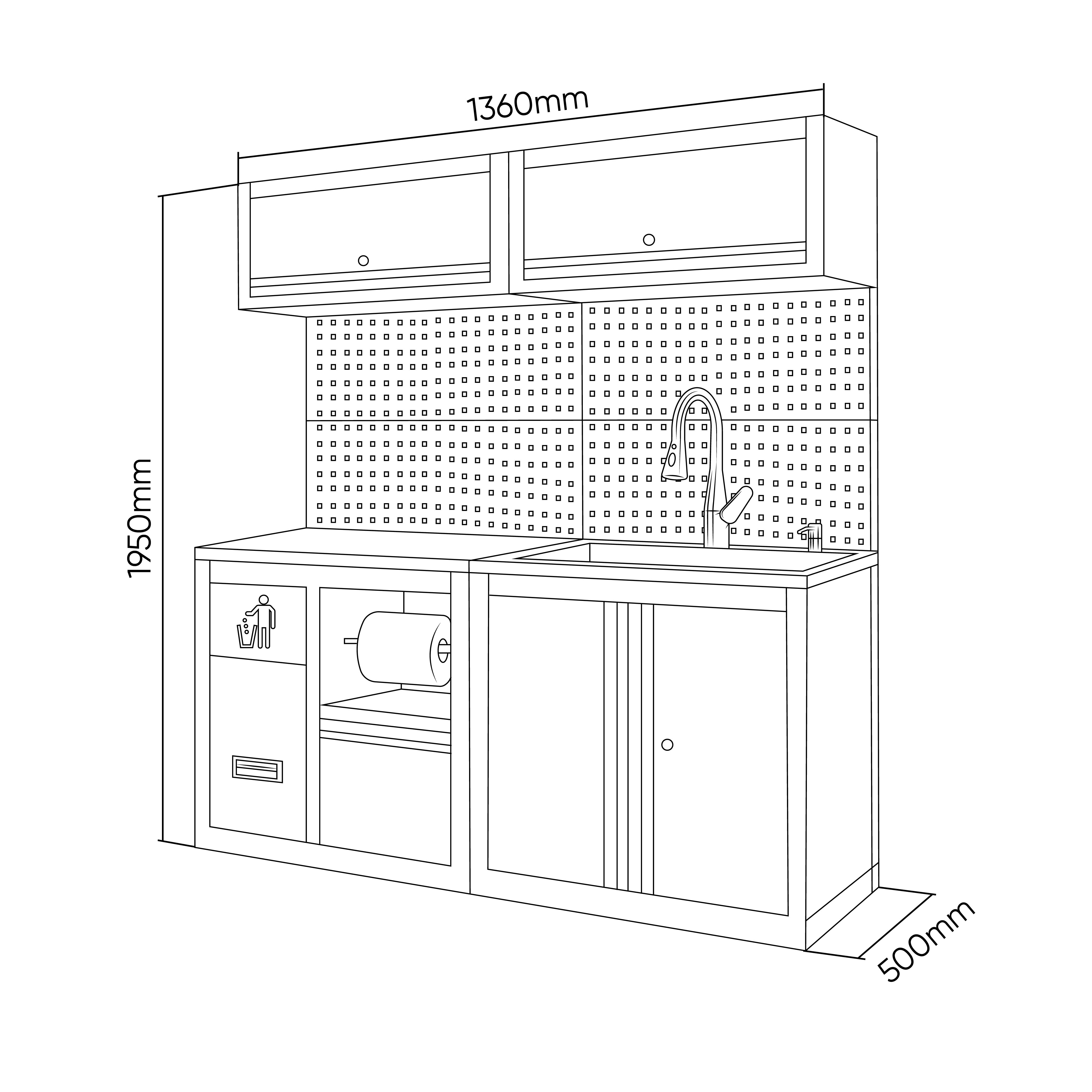 ENSEMBLE DE MEUBLES MODULAIRES (13 PCS) - EXTENSION AVEC REF.16493 ET REF.18103 - ROSE
