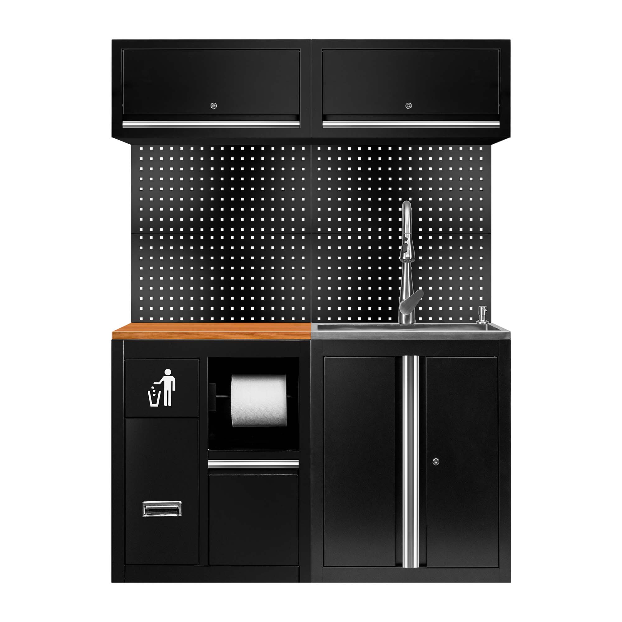 ENSEMBLE DE MEUBLES MODULAIRES (13 PCS) - EXTENSION AVEC REF.16493 ET REF.18103 - ARGENT