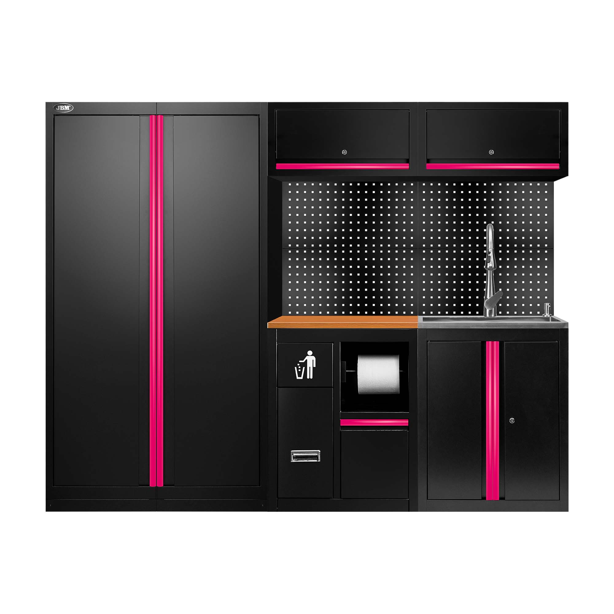 ENSEMBLE DE MEUBLES MODULAIRES (14 PCS) - EXTENSION AVEC REF.18105, REF.16493 ET REF.18103 - ROSE