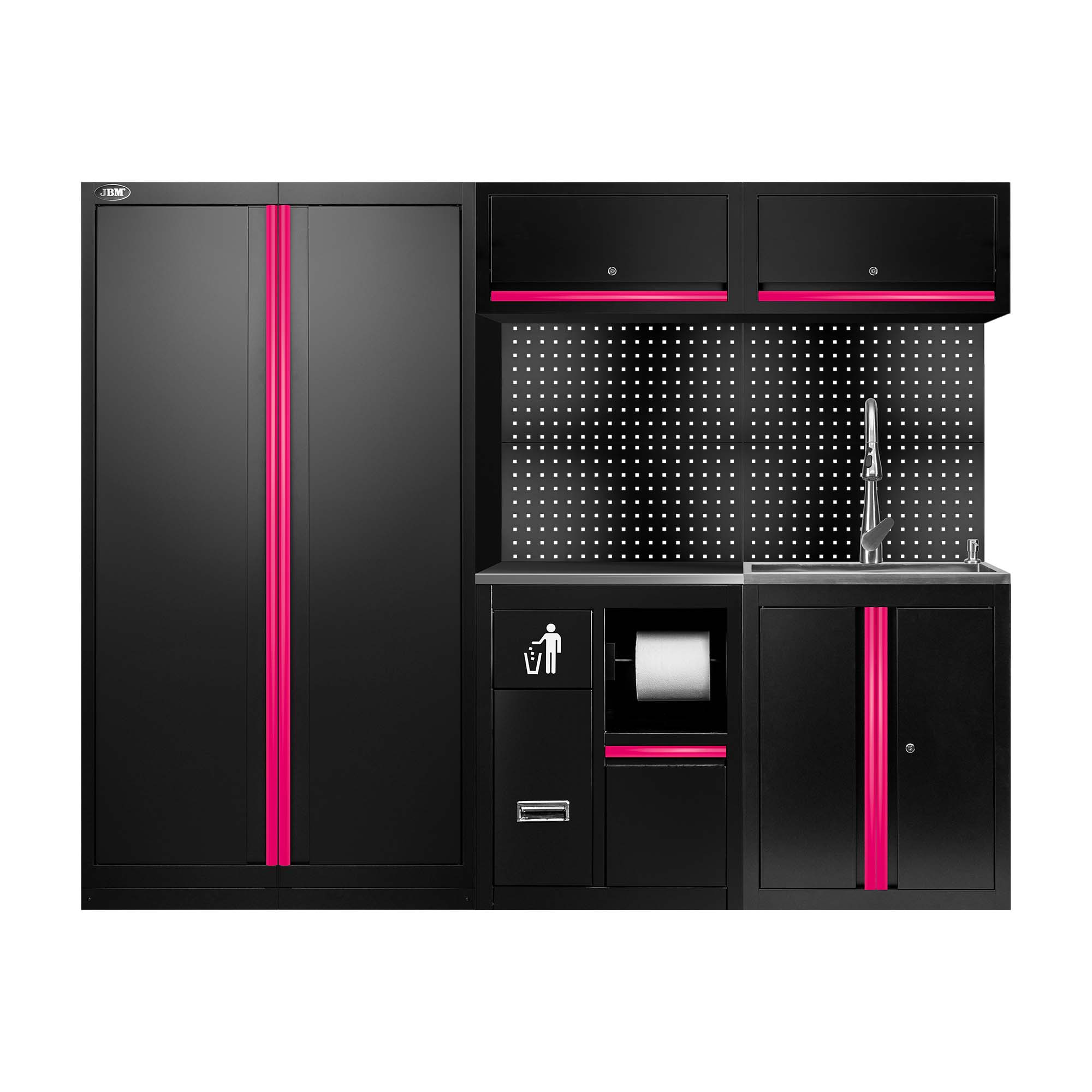 ENSEMBLE DE MEUBLES MODULAIRES (14 PCS) - EXTENSION AVEC REF.18105, REF.16493 ET REF.18103 - ROSE