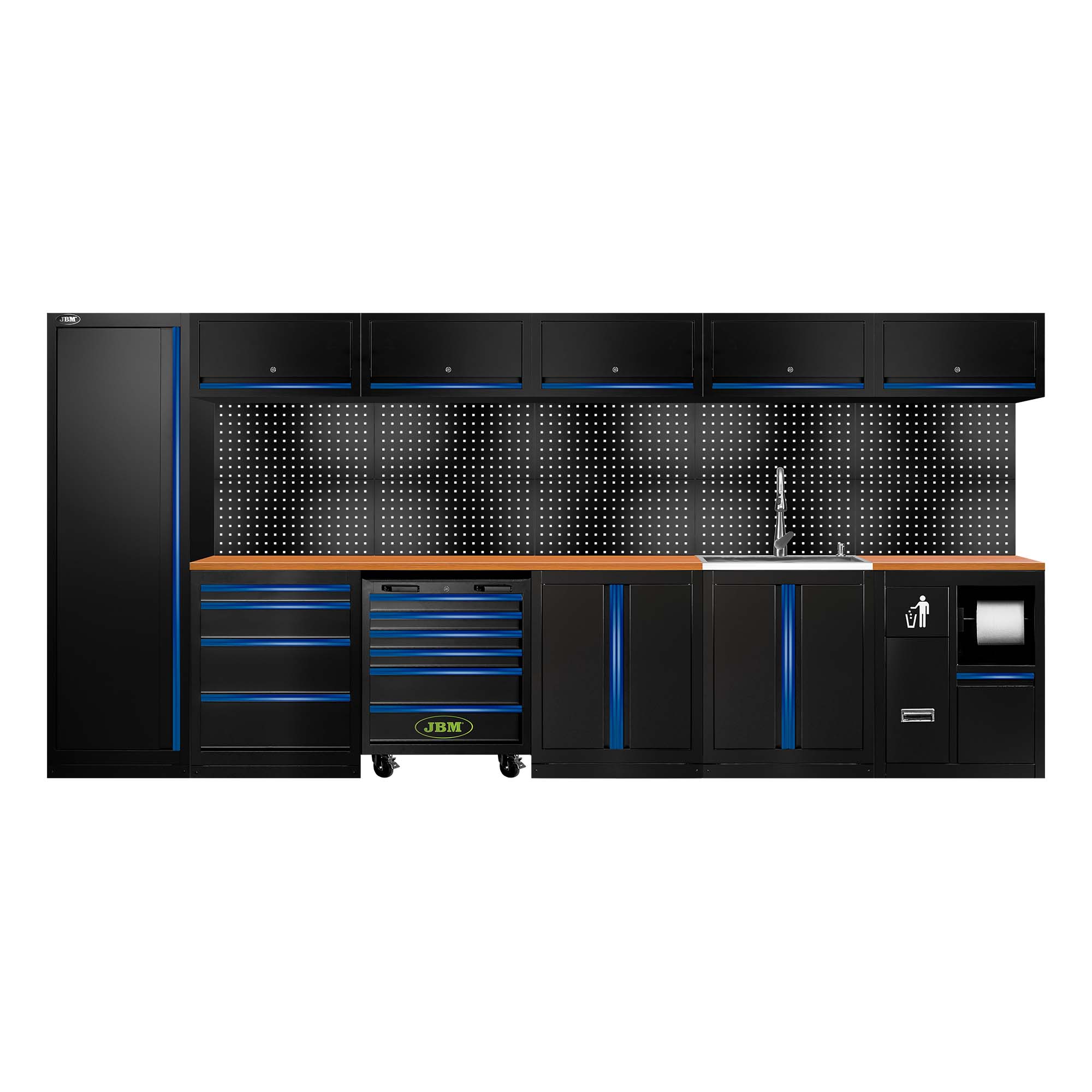 ENSEMBLE DE MEUBLES MODULAIRES (31 PCS) - EXTENSION AVEC SERIE446, REF.16493 ET REF.18103 - BLEU