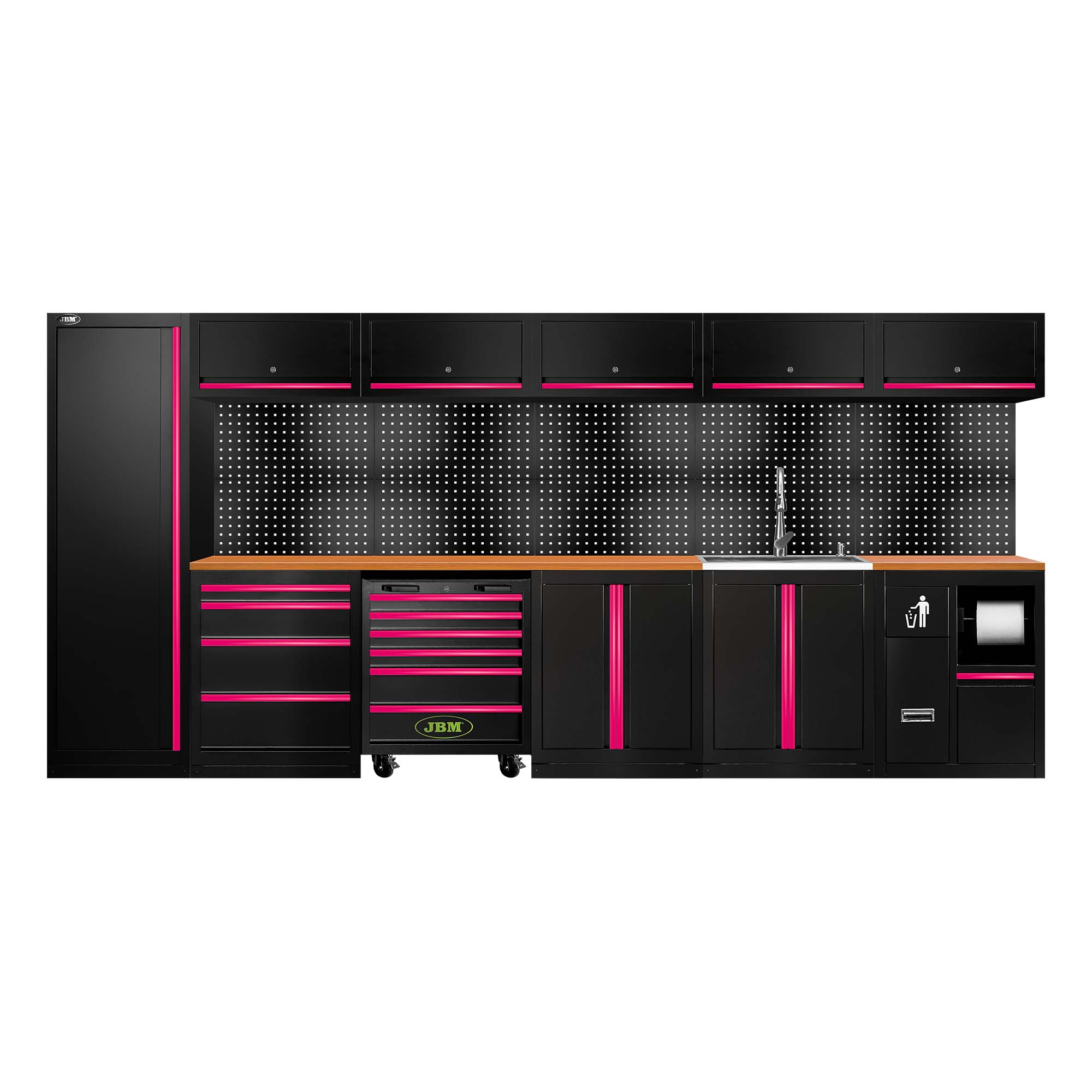 ENSEMBLE DE MEUBLES MODULAIRES (31 PCS) - EXTENSION AVEC SERIE446, REF.16493 ET REF.18103 - ROSE