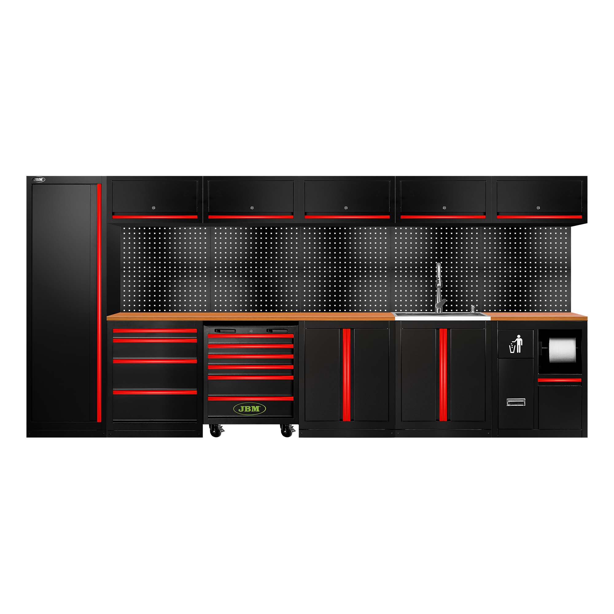 ENSEMBLE DE MEUBLES MODULAIRES (31 PCS) - EXTENSION AVEC SERIE446, REF.16493 ET REF.18103 - ROUGE