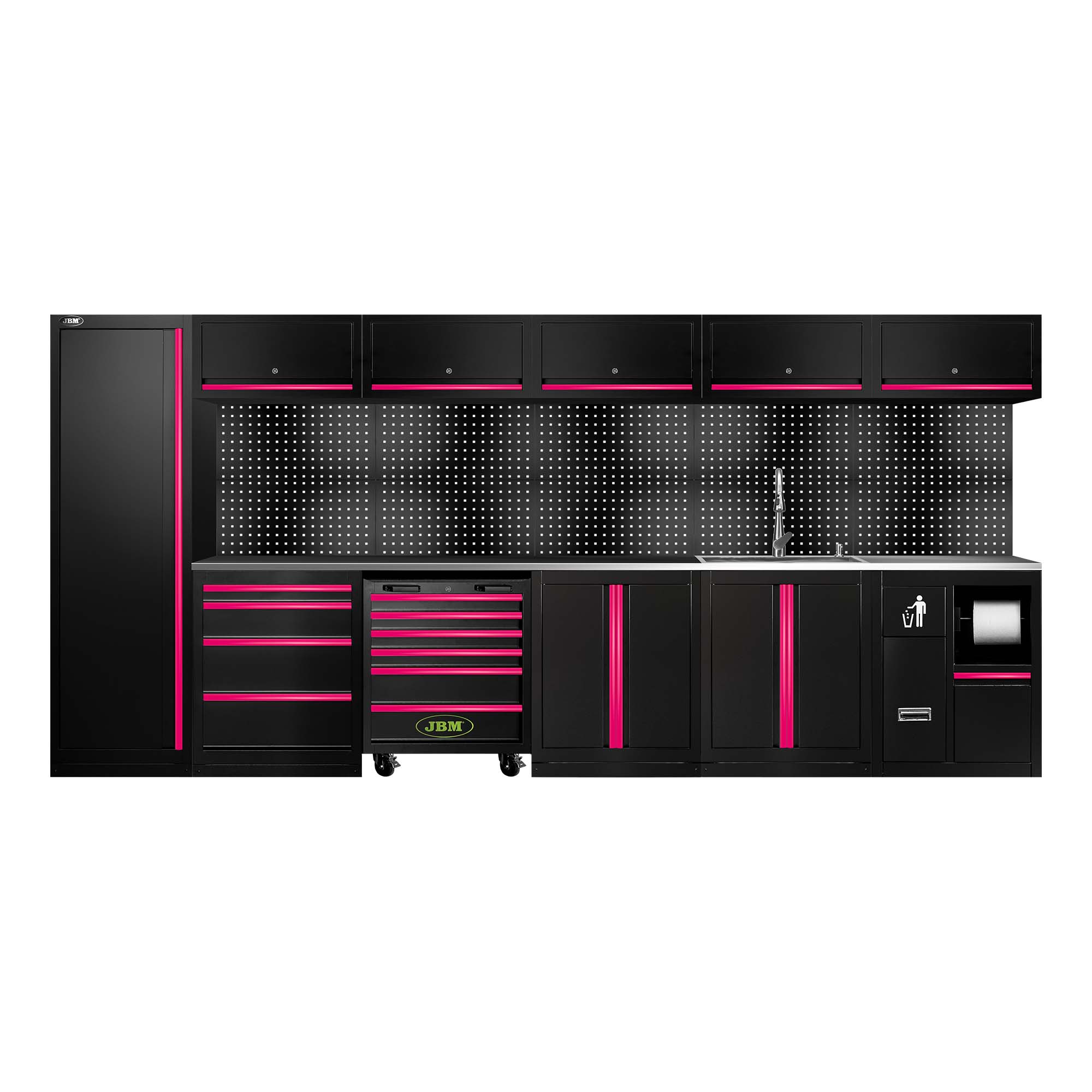 ENSEMBLE DE MEUBLES MODULAIRES (31 PCS) - EXTENSION AVEC SERIE446, REF.16493 ET REF.18103 - ROSE