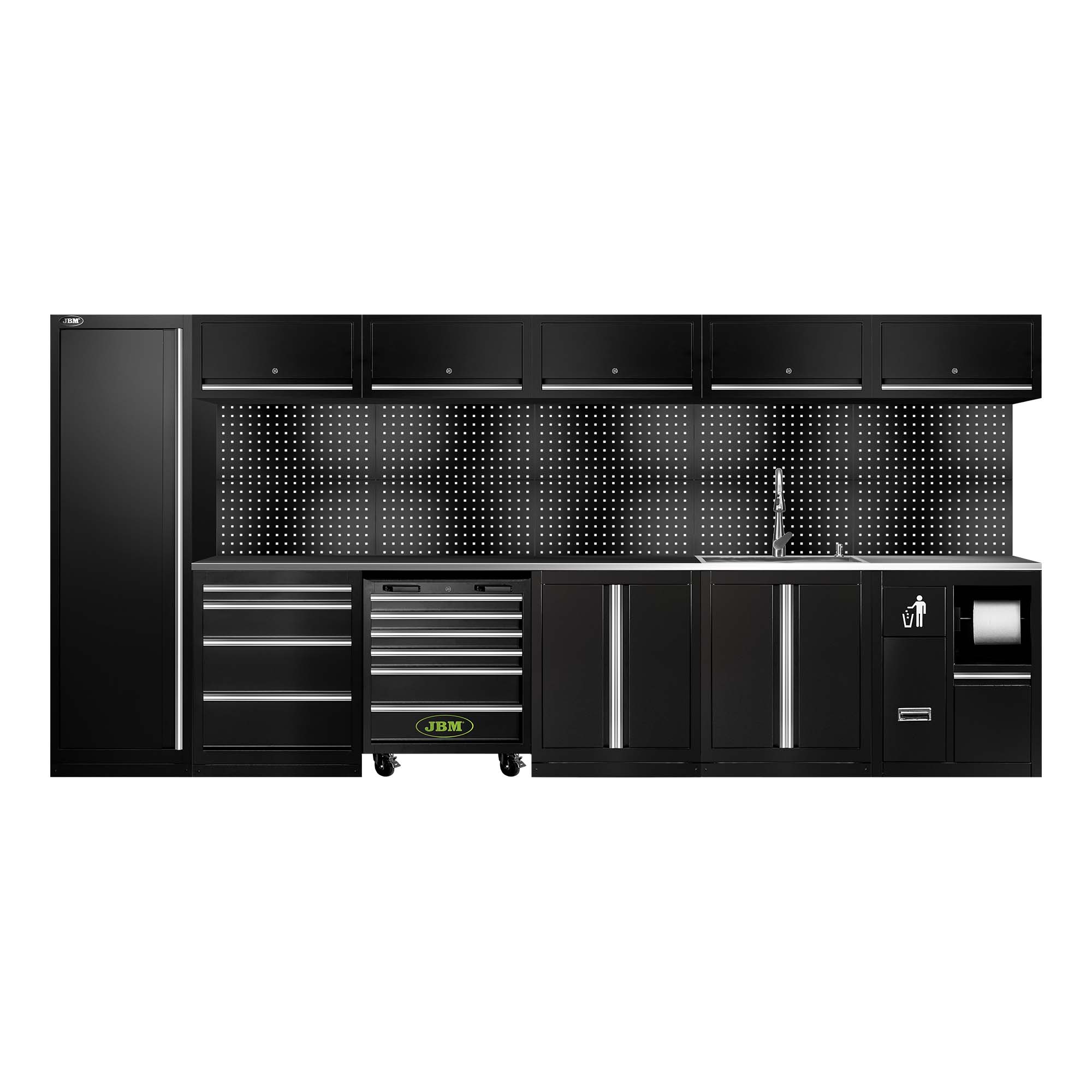 ENSEMBLE DE MEUBLES MODULAIRES (31 PCS) - EXTENSION AVEC SERIE446, REF.16493 ET REF.18103 - ARGENT