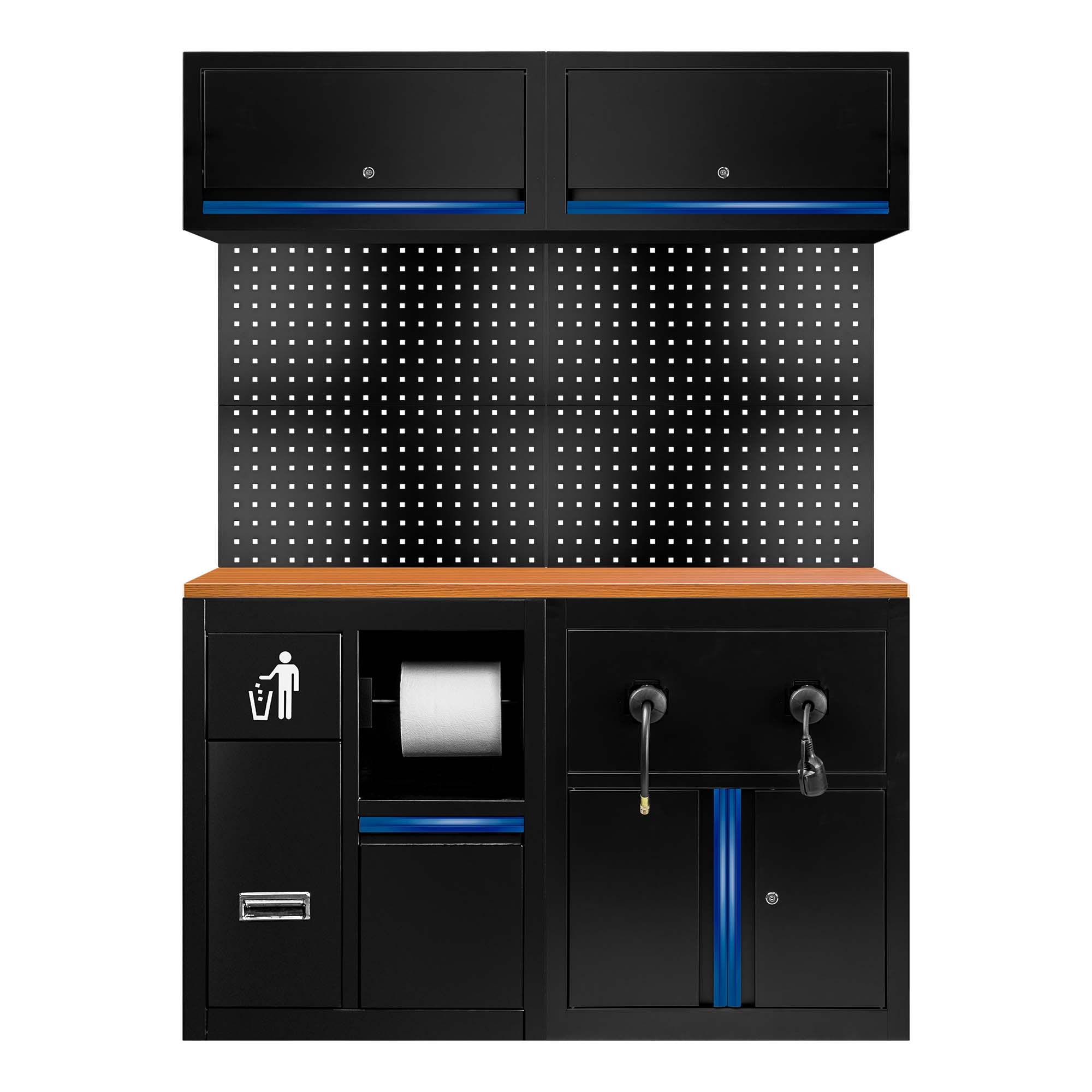 ENSEMBLE DE MEUBLES MODULAIRES (16 PCS) - EXTENSION AVEC RÉF.16493 ET RÉF.18403 - BLEU