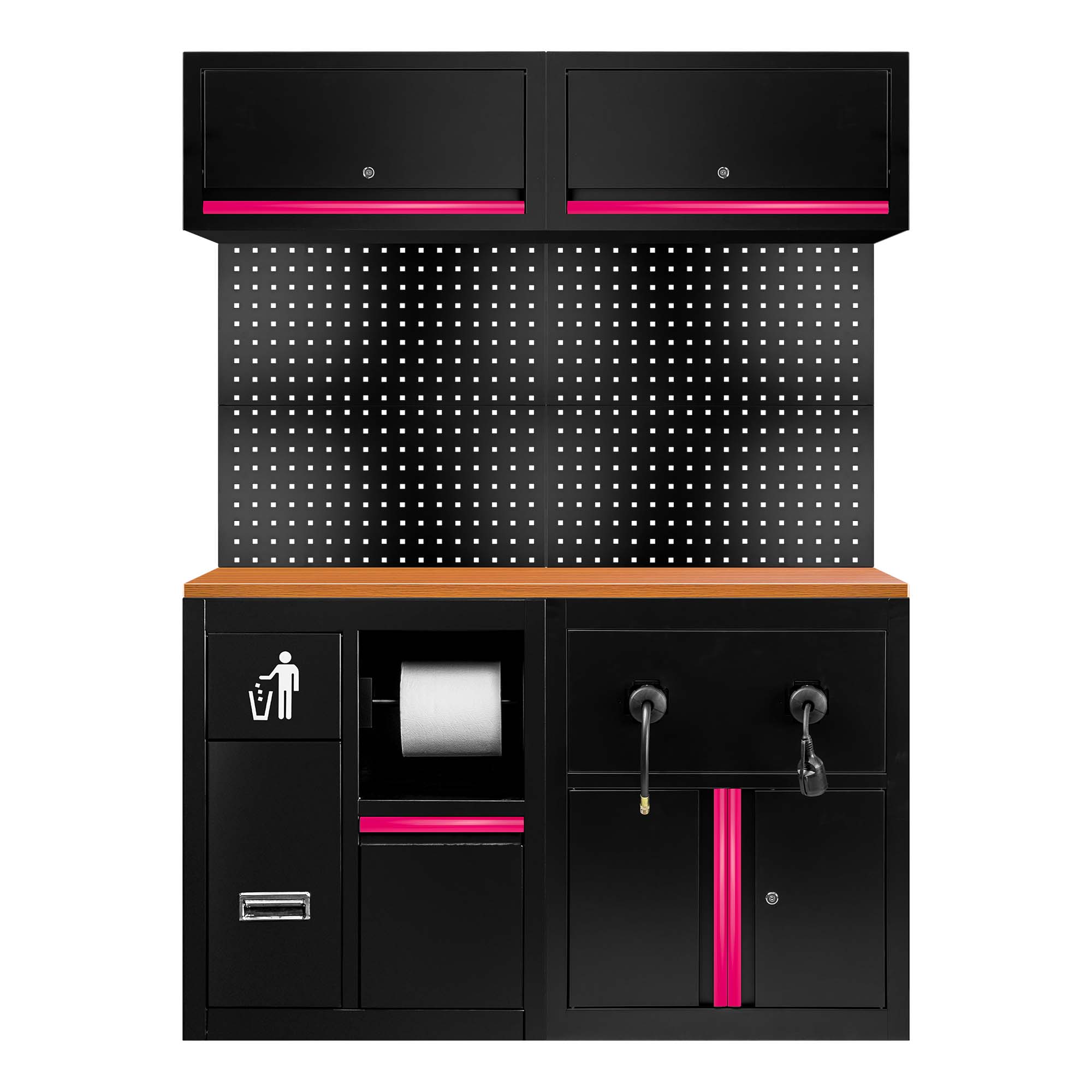 ENSEMBLE DE MEUBLES MODULAIRES (16 PCS) - EXTENSION AVEC RÉF.16493 ET RÉF.18403 - ROSE