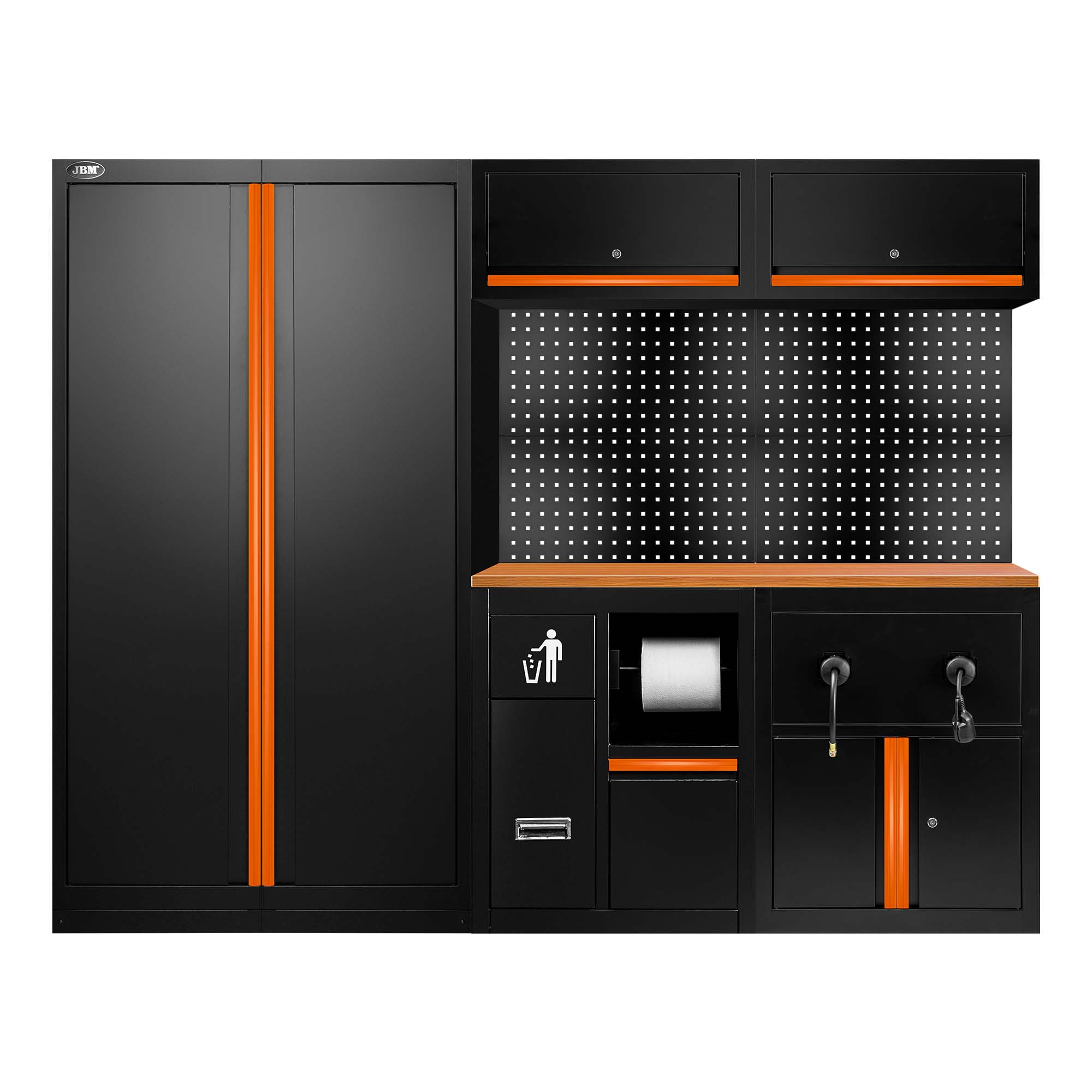 ENSEMBLE DE MEUBLES MODULAIRES (17 PCS) - EXTENSION AVEC RÉF.18105, RÉF.16493 ET RÉF.18403 - ORANGE