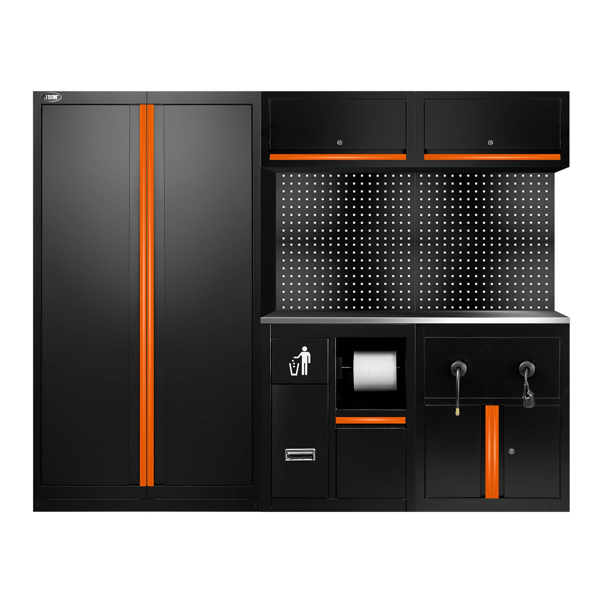 ENSEMBLE DE MEUBLES MODULAIRES (17 PCS) - EXTENSION AVEC RÉF.18105, RÉF.16493 ET RÉF.18403 - ORANGE
