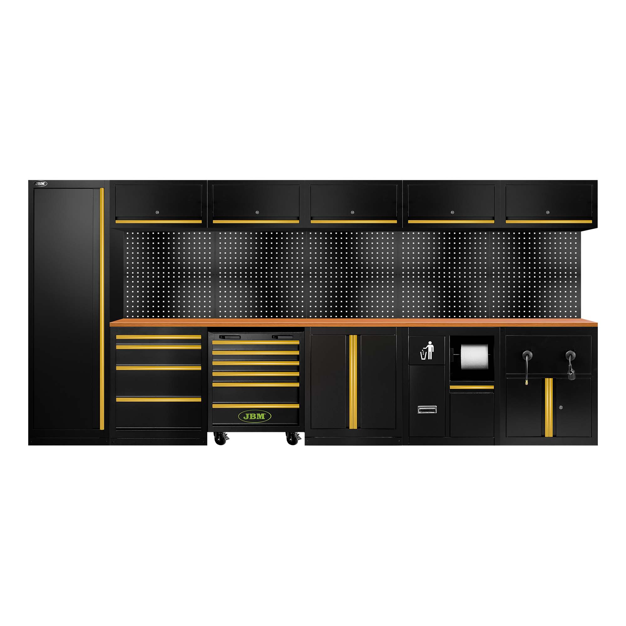 ENSEMBLE DE MEUBLES MODULAIRES (34 PCS) - EXTENSION AVEC SERIE446, RÉF.16493 ET RÉF.18403 - DORÉ