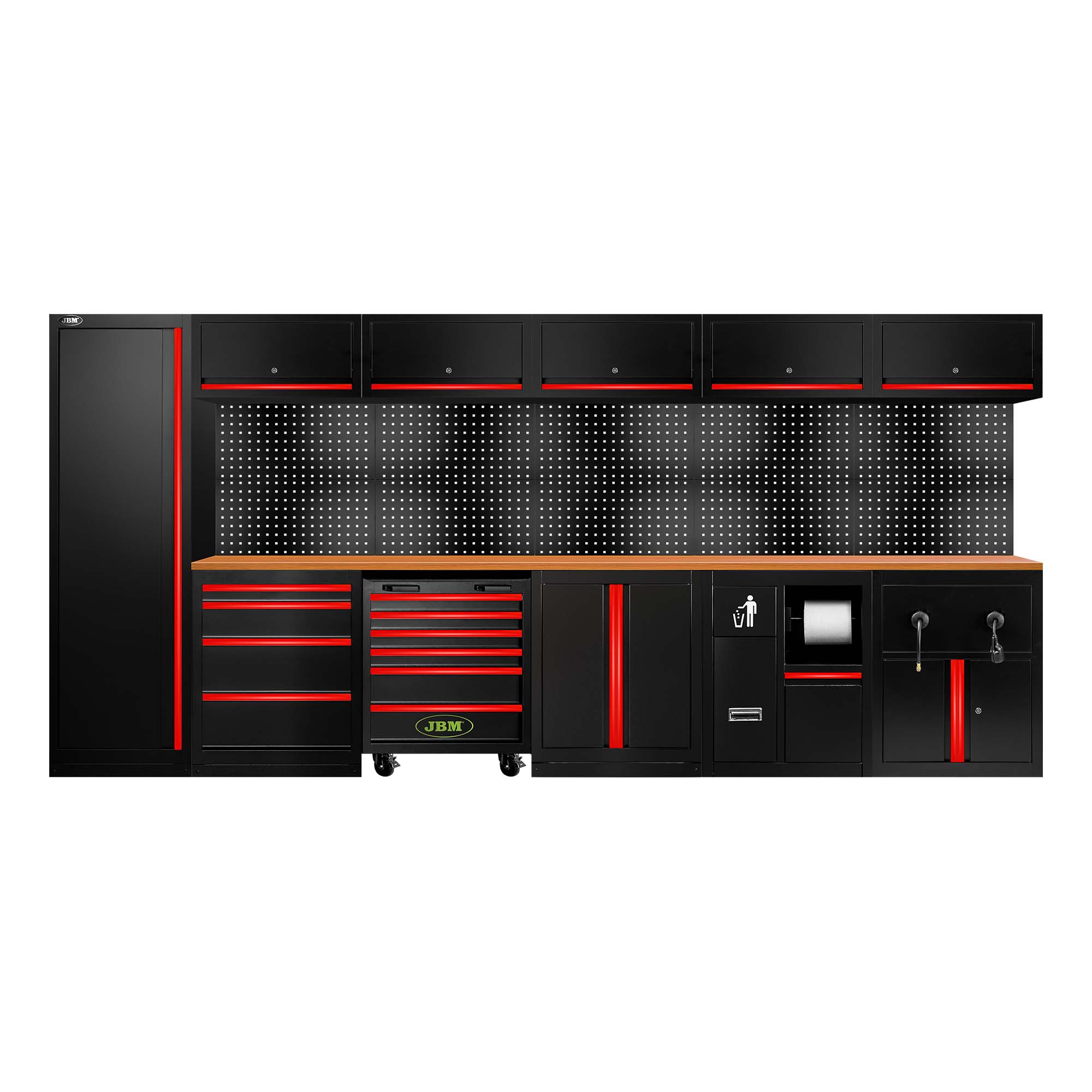 ENSEMBLE DE MEUBLES MODULAIRES (34 PCS) - EXTENSION AVEC SERIE446, RÉF.16493 ET RÉF.18403 - ROUGE