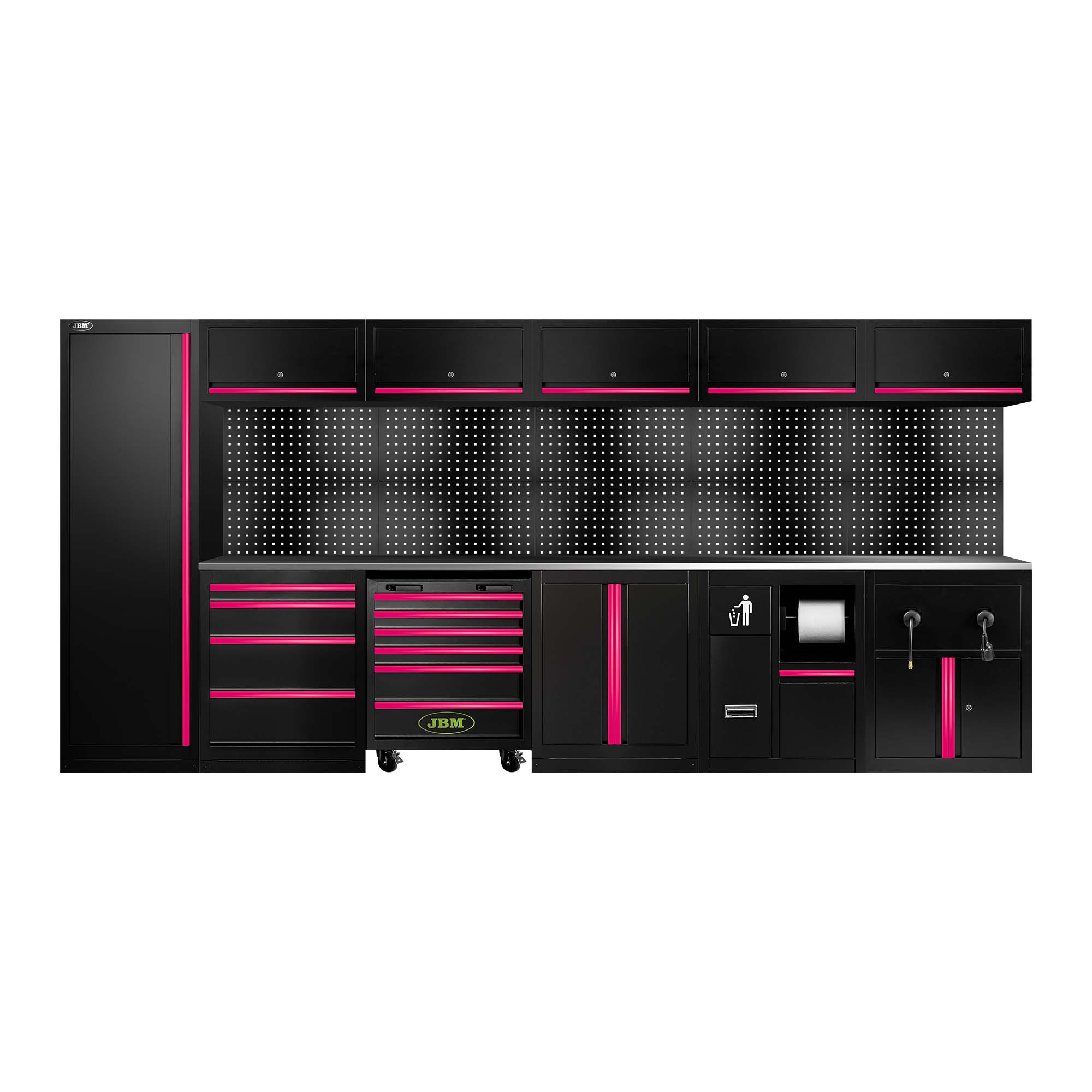 ENSEMBLE DE MEUBLES MODULAIRES (34 PCS) - EXTENSION AVEC SERIE588, RÉF.16493 ET RÉF.18403 - ROSE
