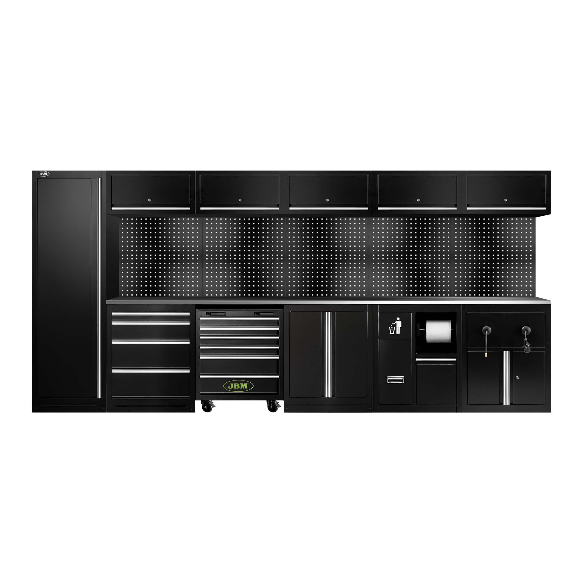ENSEMBLE DE MEUBLES MODULAIRES (34 PCS) - EXTENSION AVEC SERIE588, RÉF.16493 ET RÉF.18403 - ARGENT